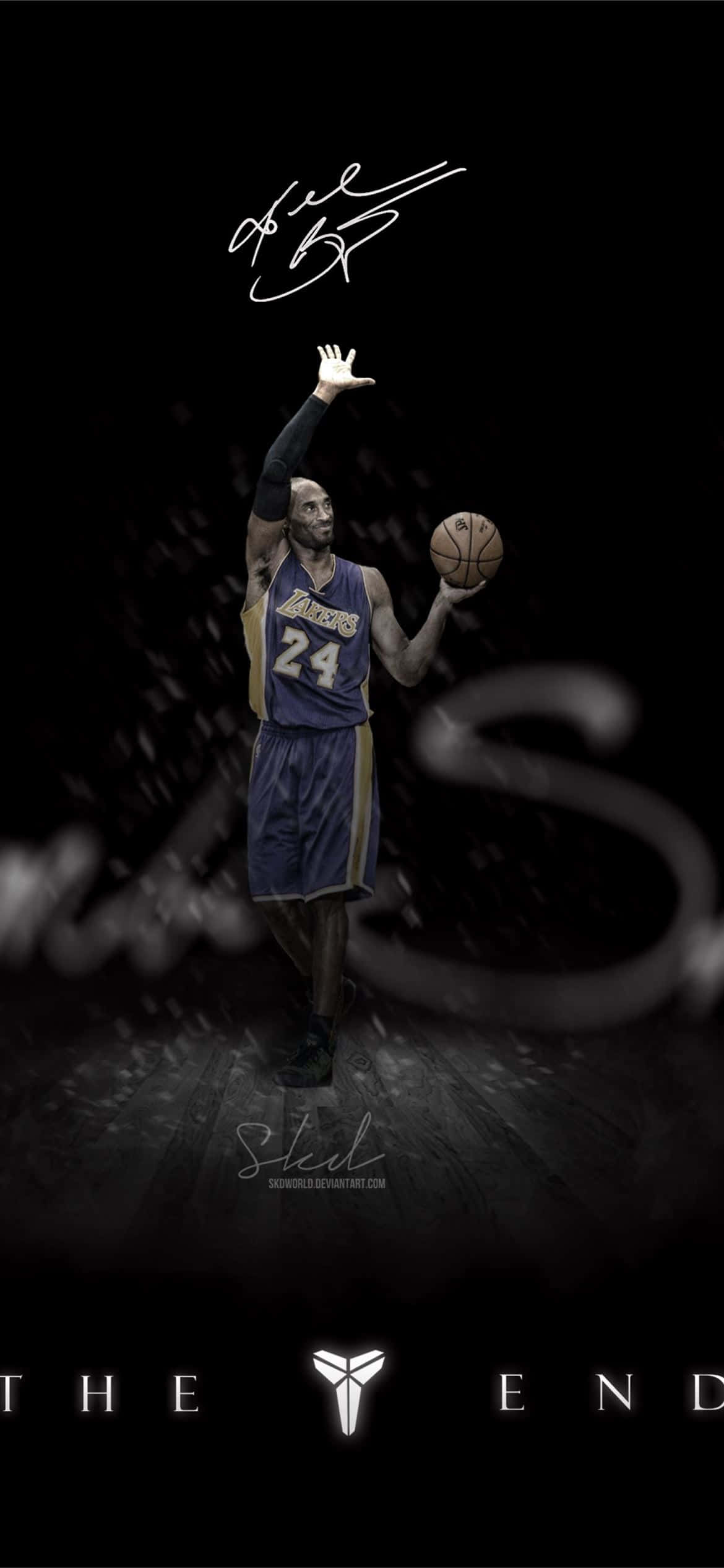 Kobe Bryant dribler bolden under en kamp Wallpapers