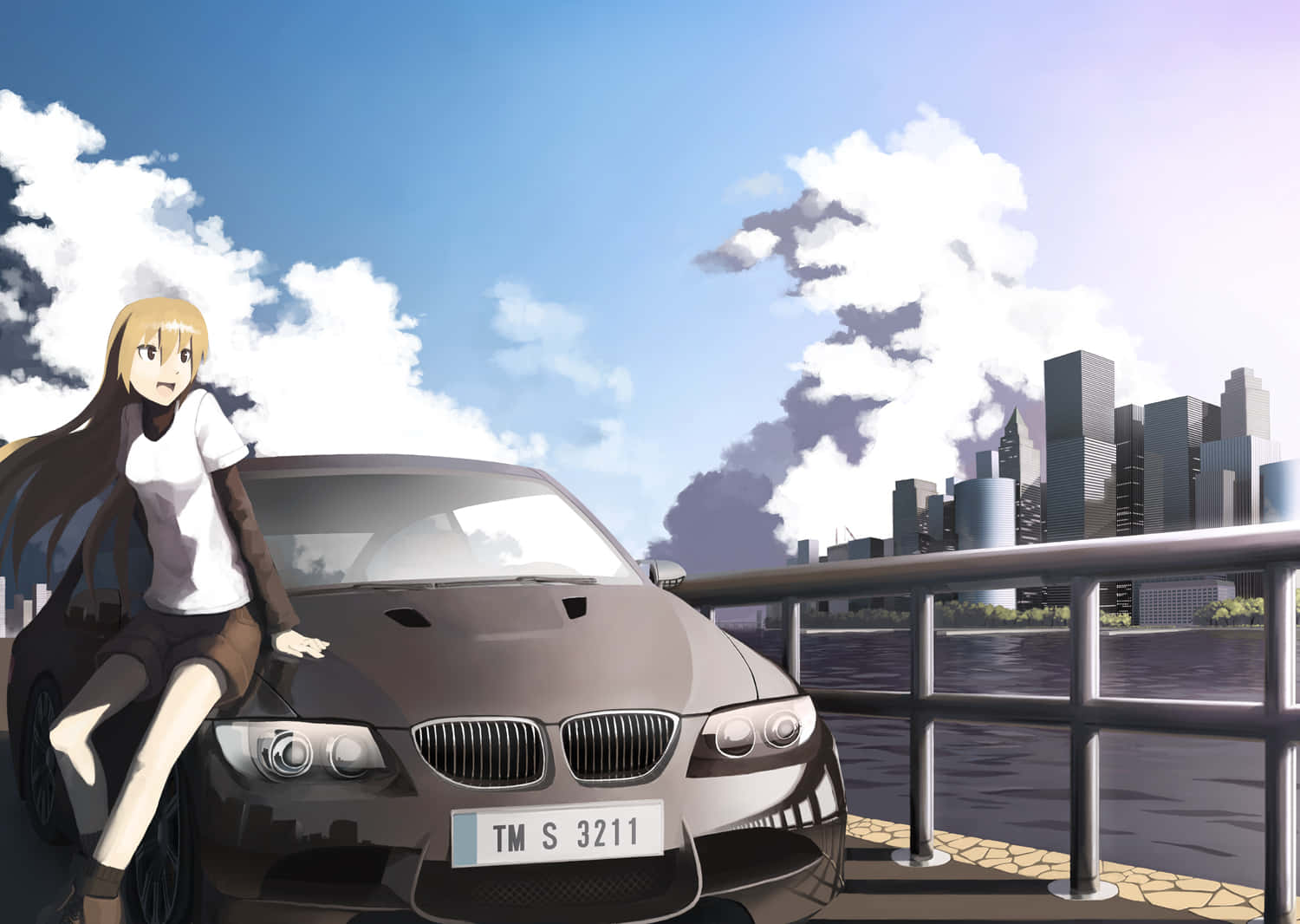 Kør med stil i denne iøjnefaldende anime-inspirerede bil Wallpapers