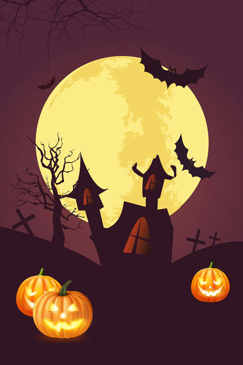 Kom i Halloween-stemning med dette søde tegneserie-græskar! Wallpapers