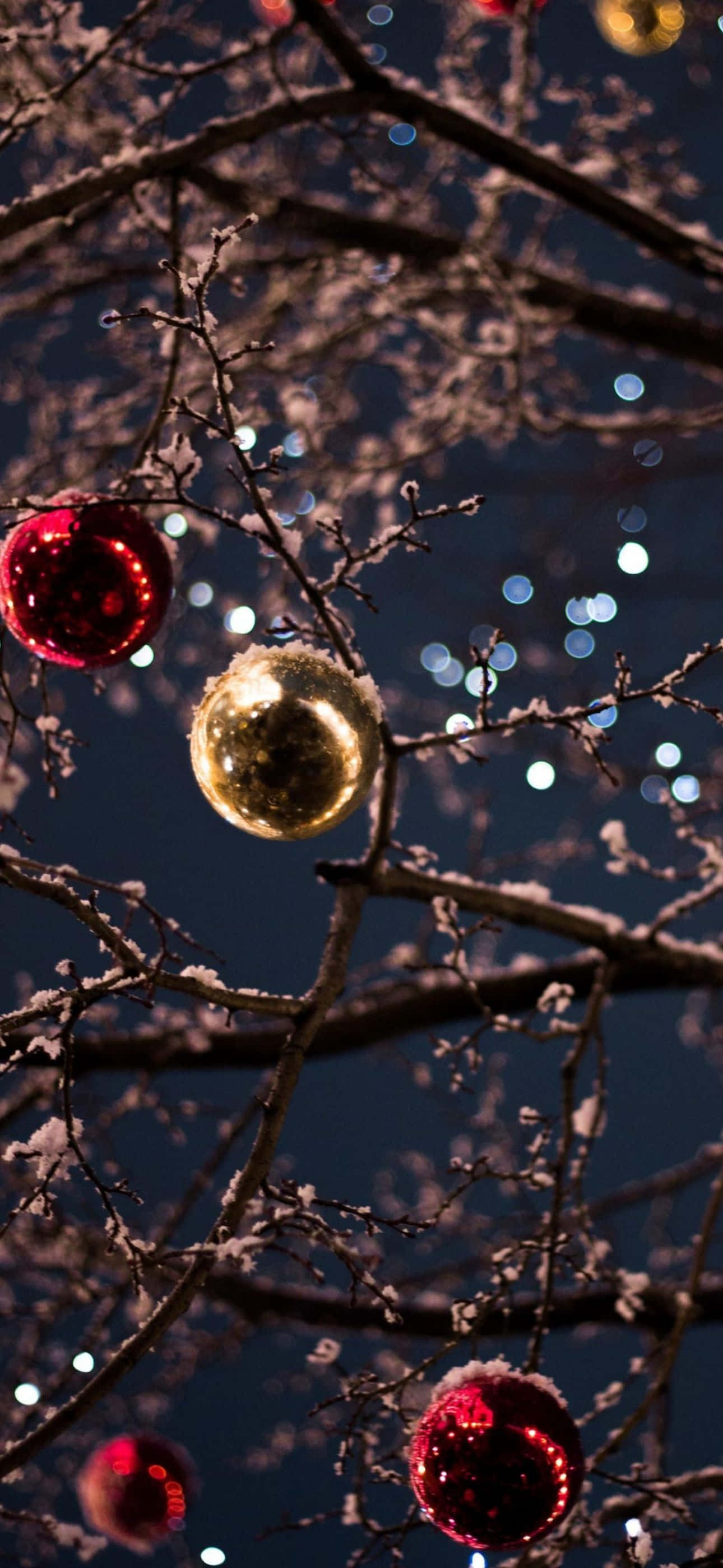 Kom i julestemning med denne festlige jule-iPhone-baggrund Wallpapers