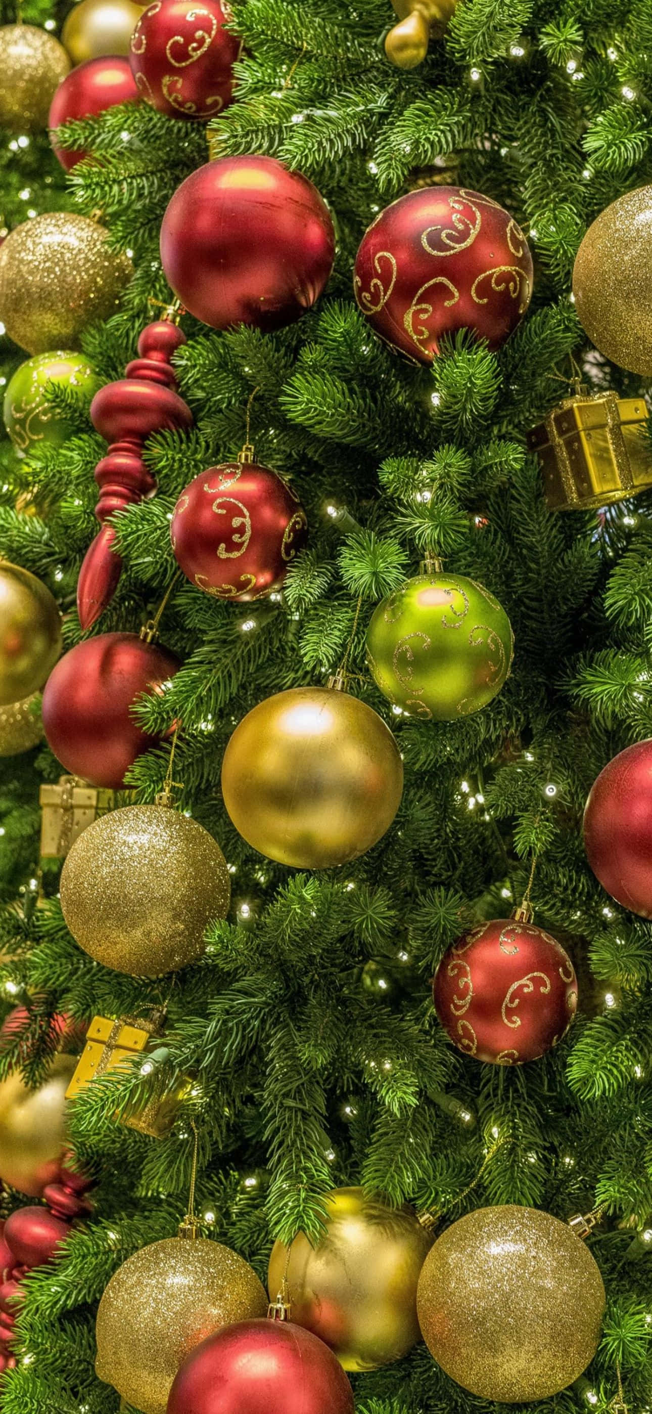 Kom i julestemning med denne festlige juletema-iPhone-baggrund. Wallpapers