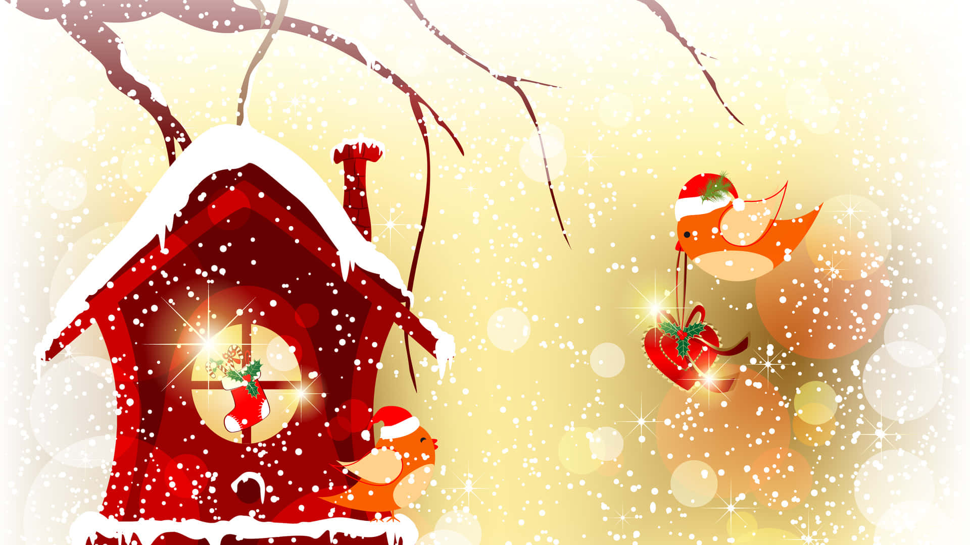 Kom i julestemning med dette søde julebaggrund! Wallpapers