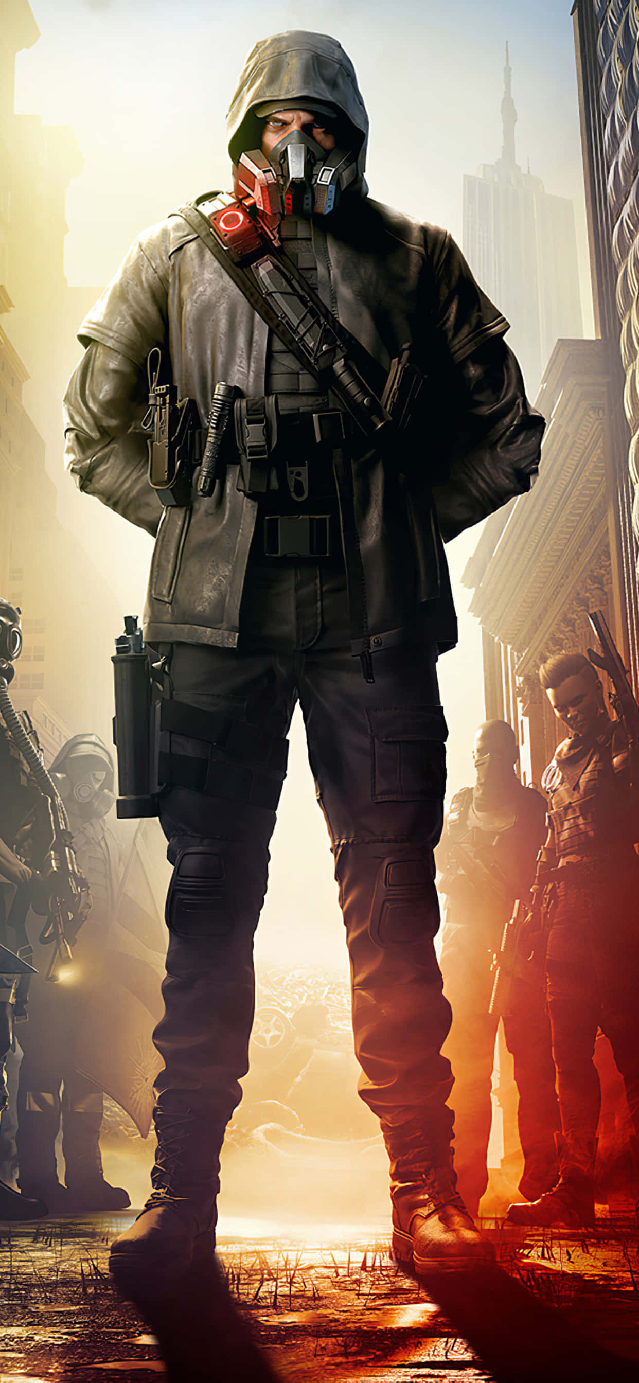 Kom ud og spil: Opgrader din spiloplevelse med The Division på iPhone XS Max Wallpapers