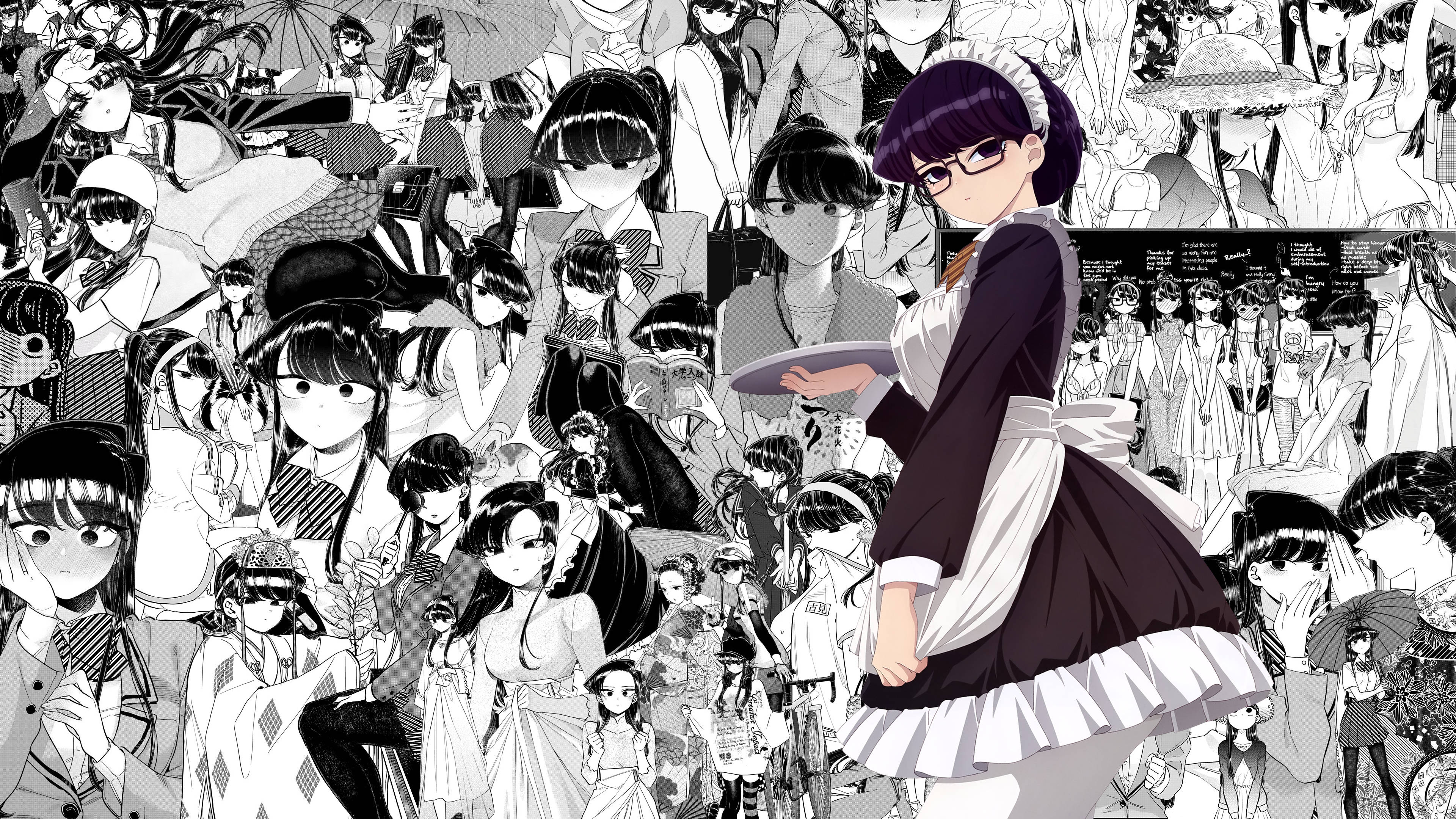 Komi San i Café-Tøj Kollage Wallpapers