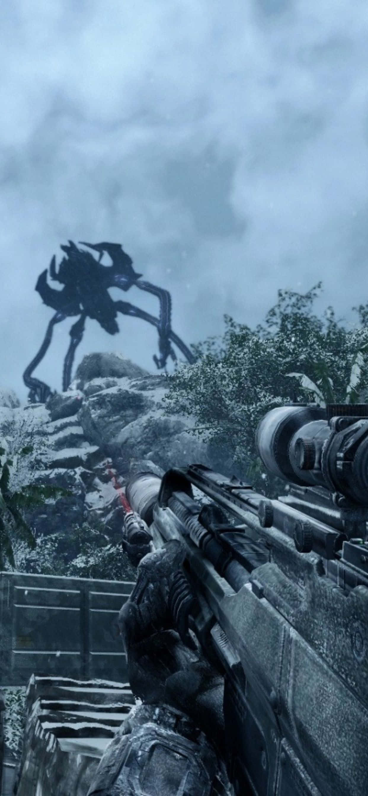 "Kommandér slagmarken med legendarisk kraft og grafik på iPhone Xs Max Crysis Warhead." Wallpapers