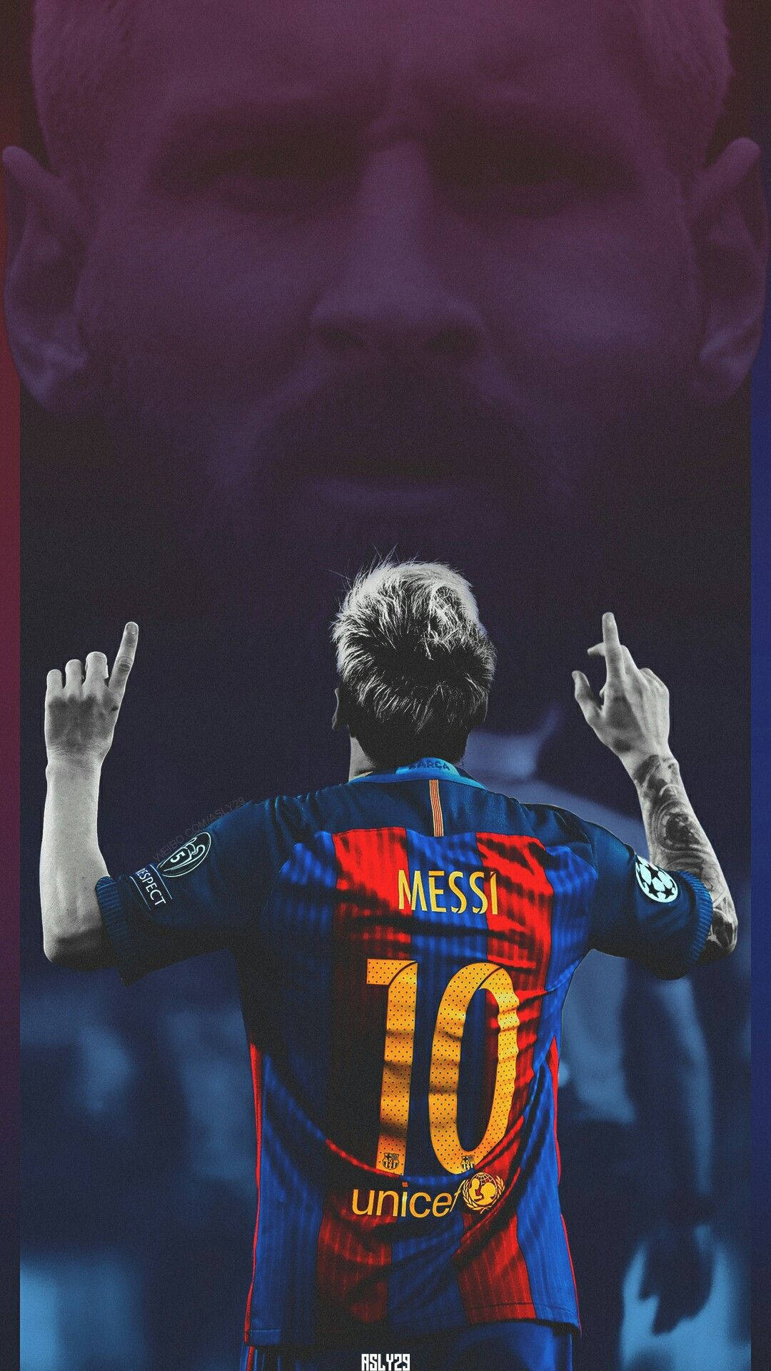 Kong Lionel Messi, Tredobbelt Ballon d'Or-vinder, Peger mod Himlen Wallpapers