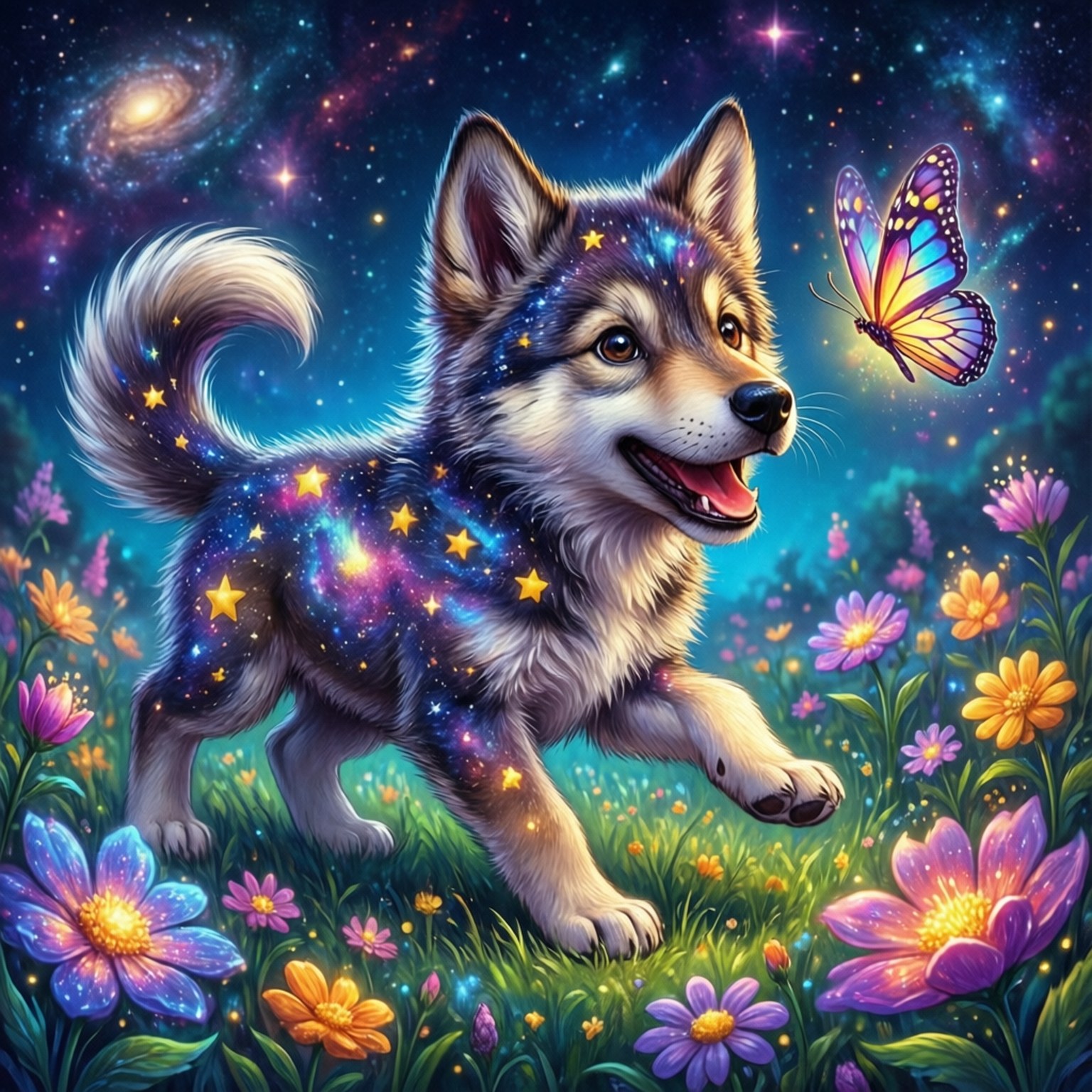 Kosmisk Hvalpeleg Wallpapers