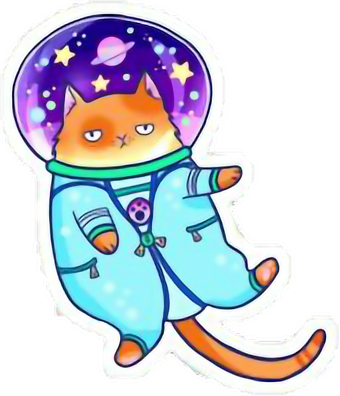 Kosmos-kitty astronaut klistermærke Wallpapers