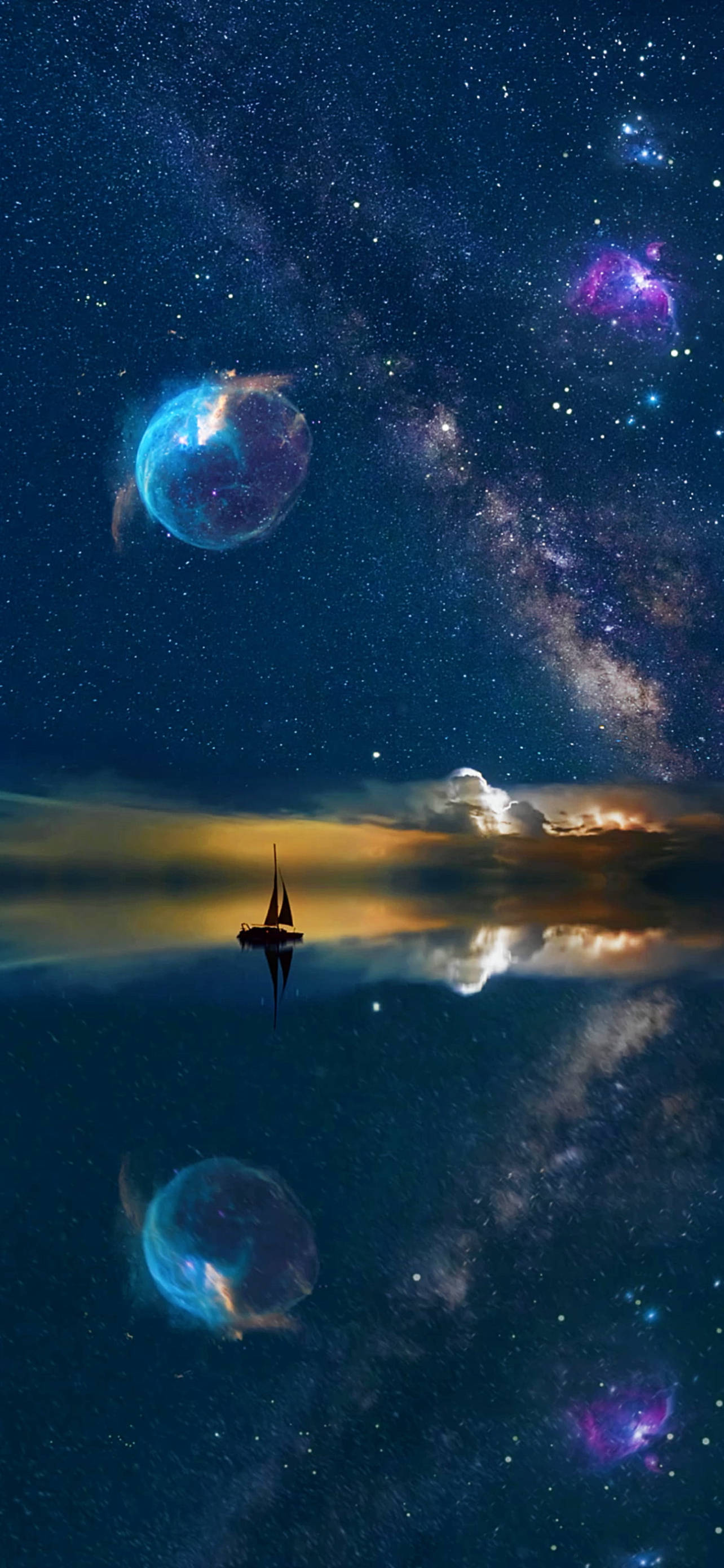 Kosmos over havet Wallpapers