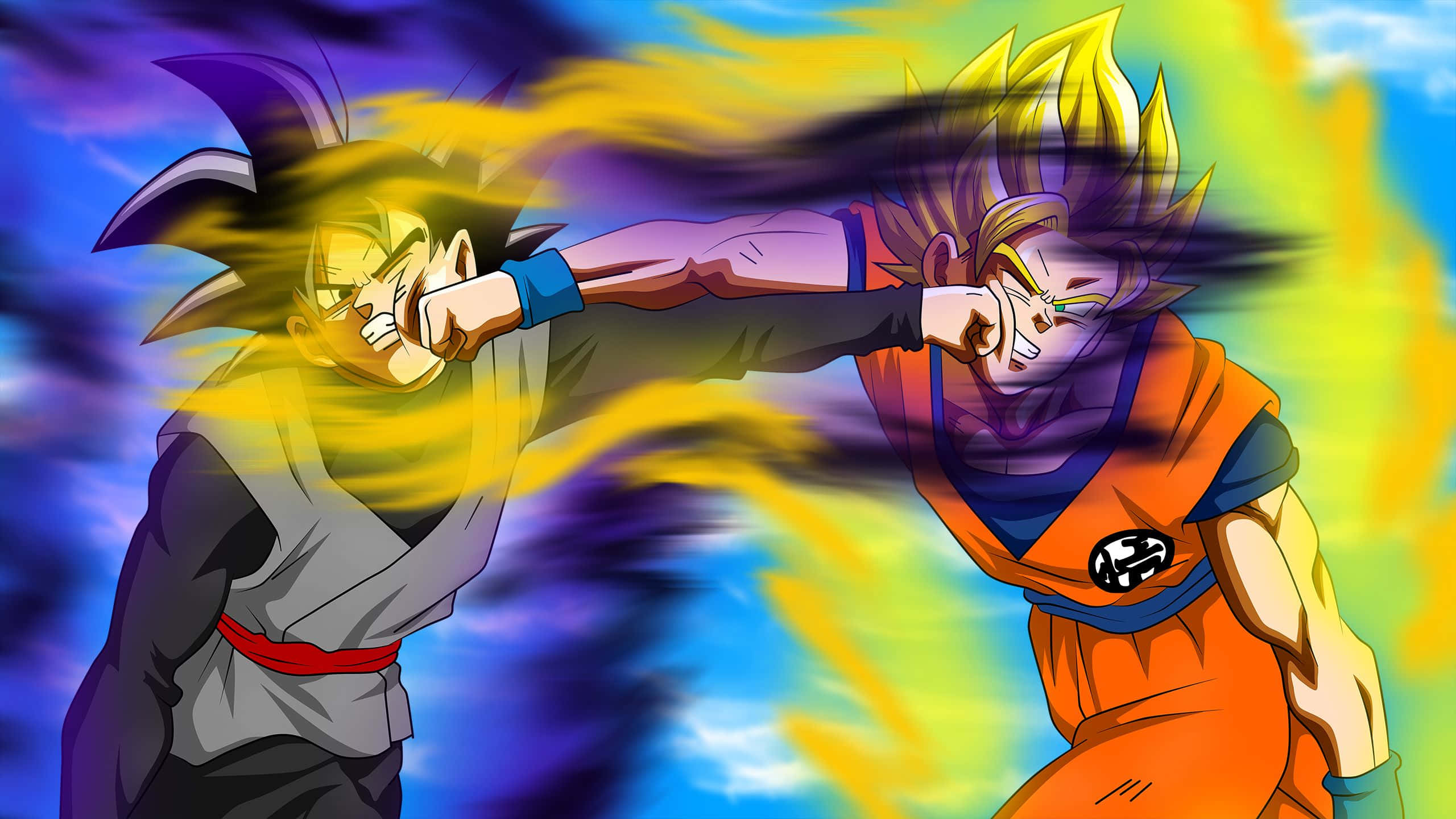 Kraftfuld intensitet: Goku Black sluppet løs Wallpapers
