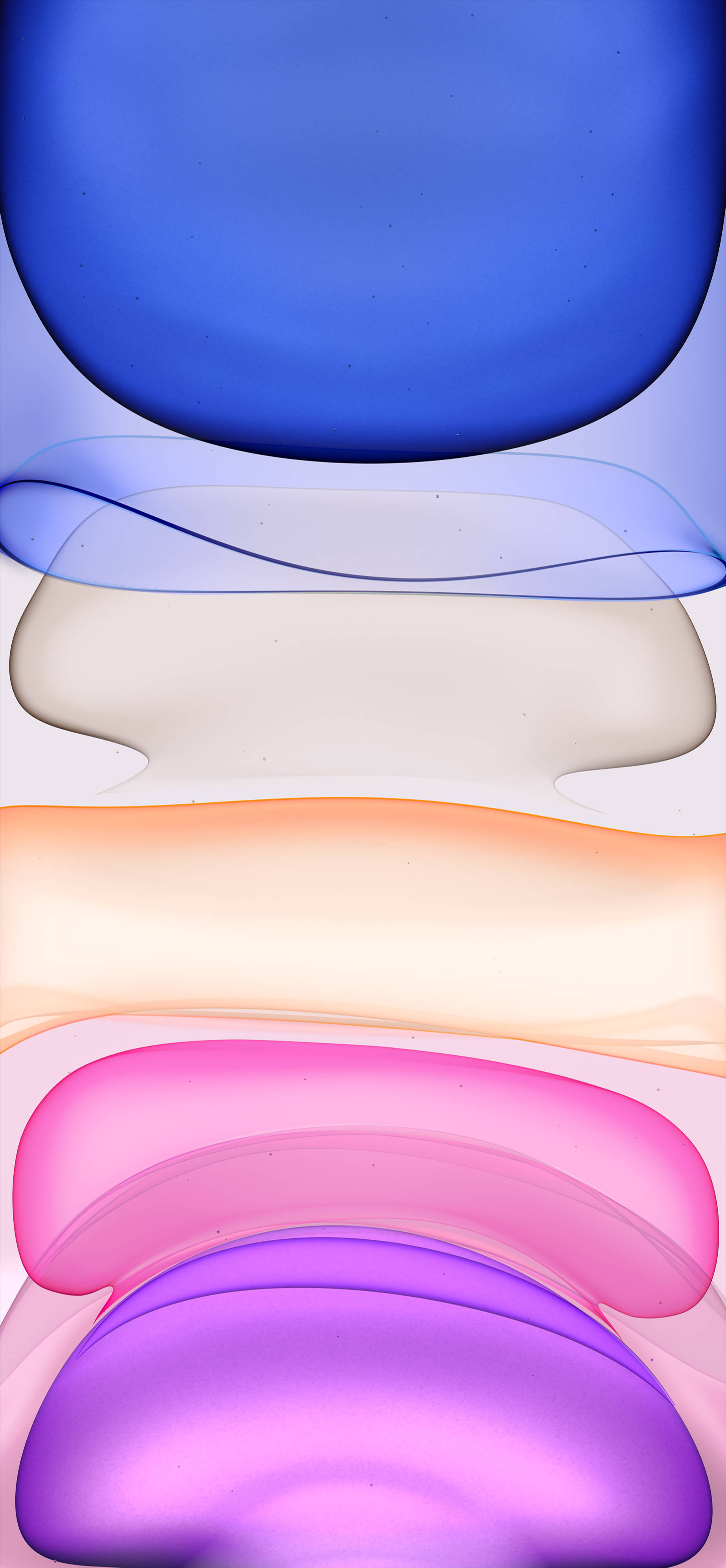 Kraftigt farvet abstrakt bunke af former til iPhone 11 Wallpapers