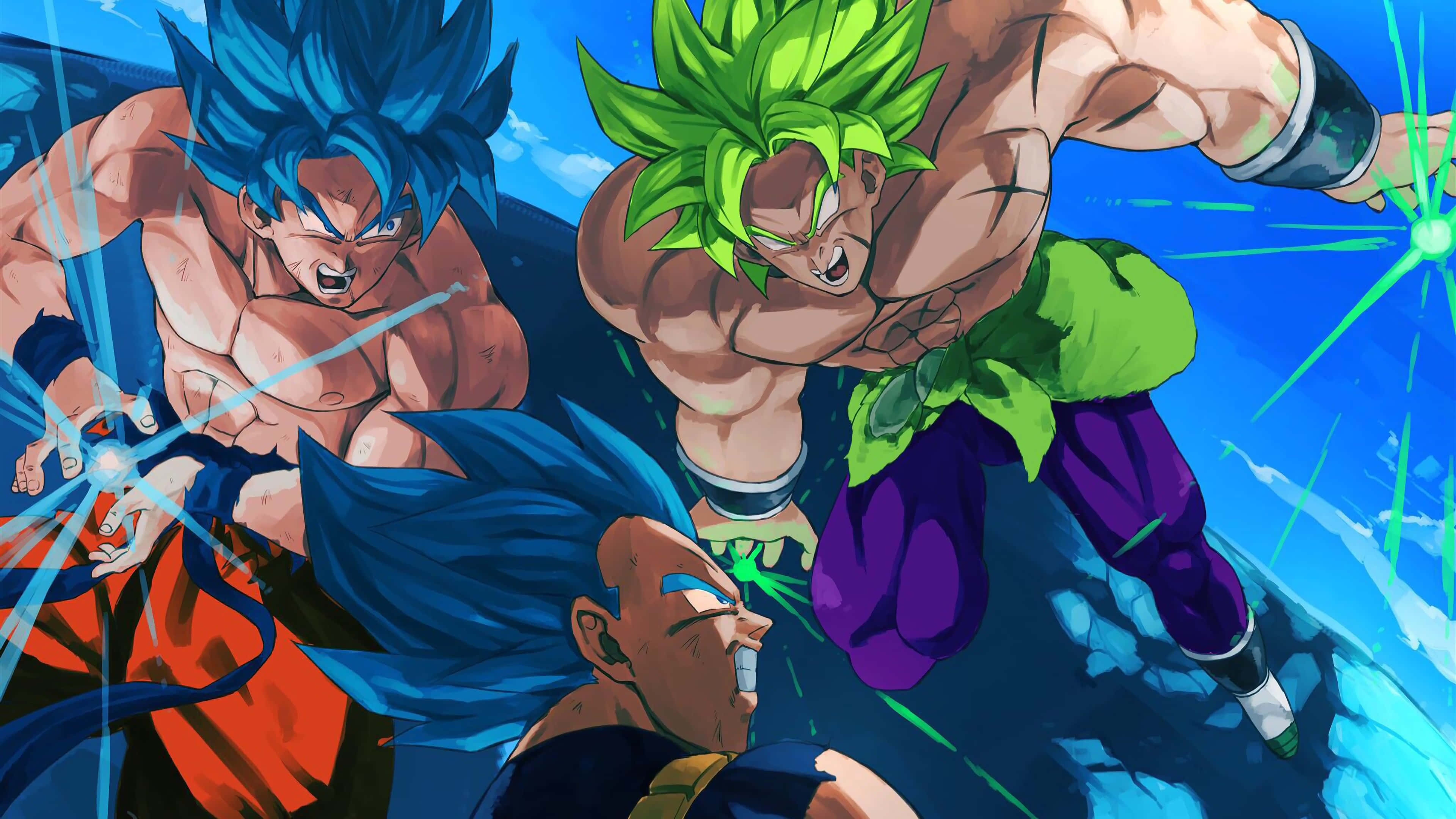Krigeren Super Saiyan Gud Broly står sejrrig. Wallpapers