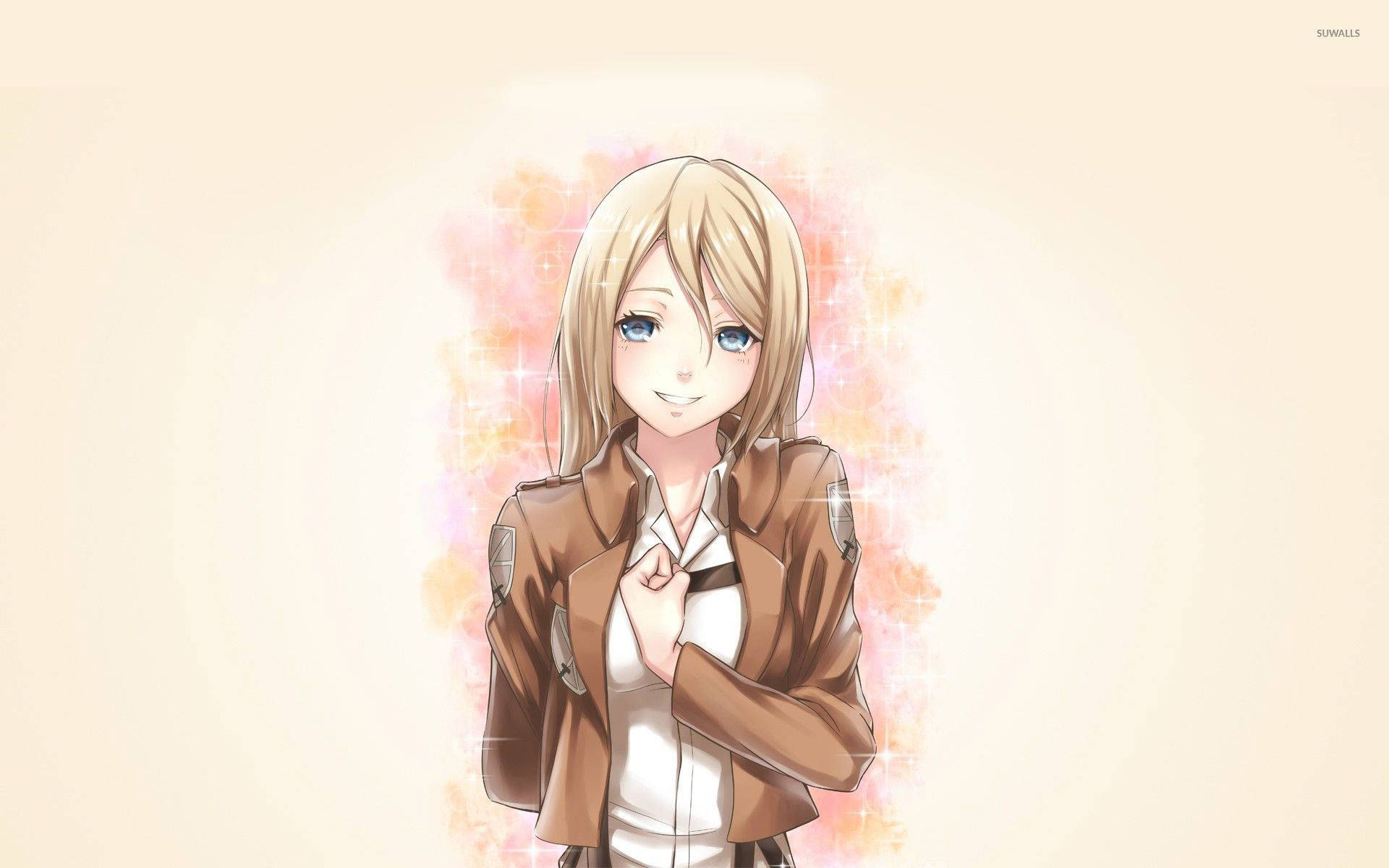 Krista Lenz viser sin styrke i Attack On Titan Wallpapers