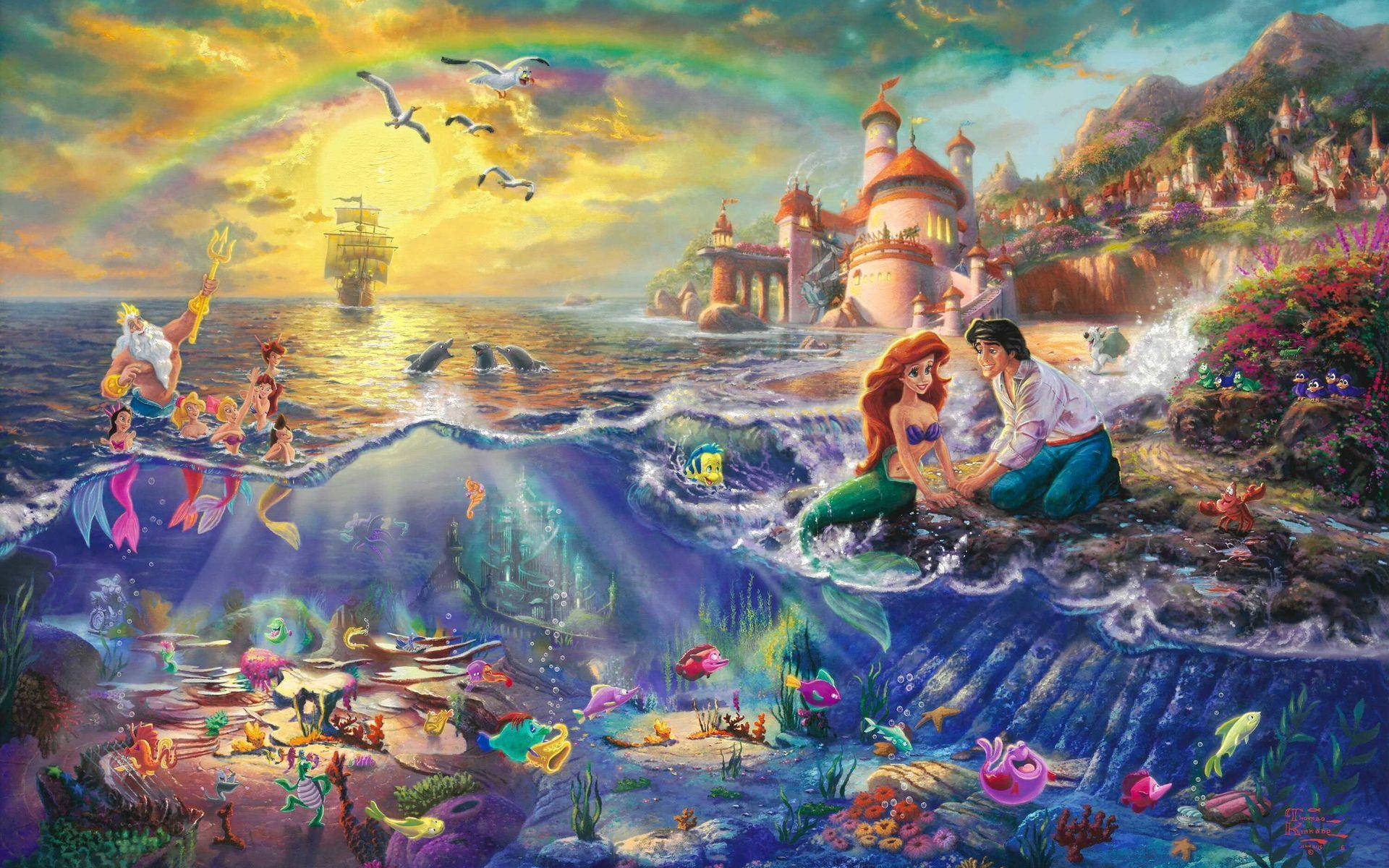 Kærlighed er i Havet: Den Lille Havfrue og Prins Erik Wallpapers