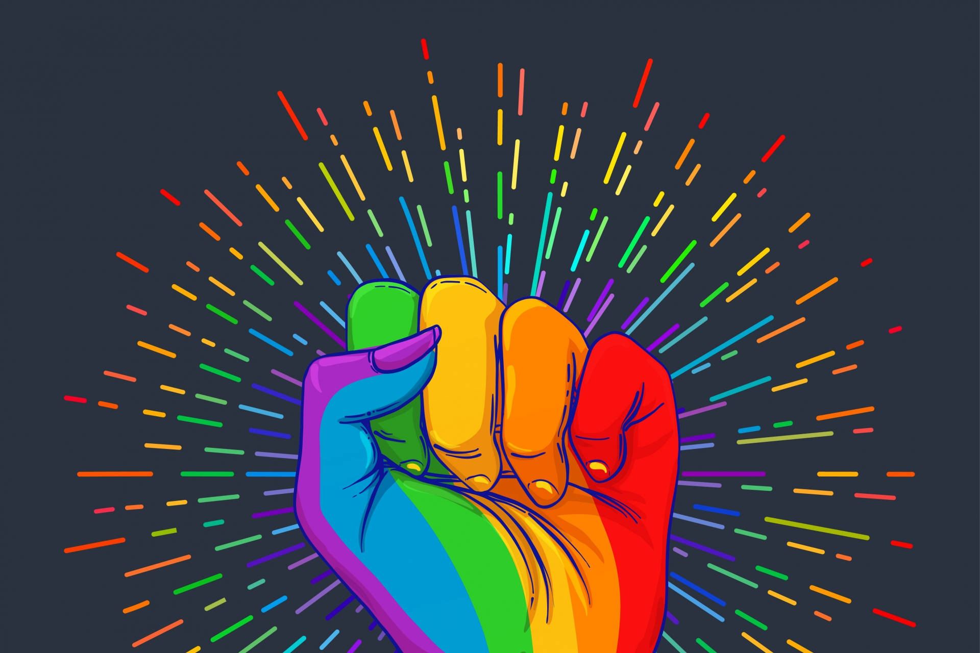 Kærlighed Er Kærlighed Pride Næve Tegning Wallpapers