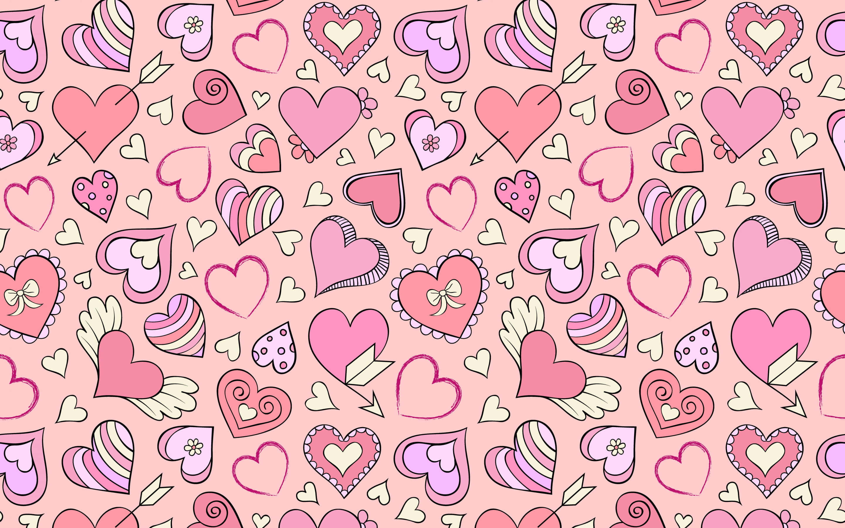 Kærlighedsfyldt æstetisk hjerte Wallpapers