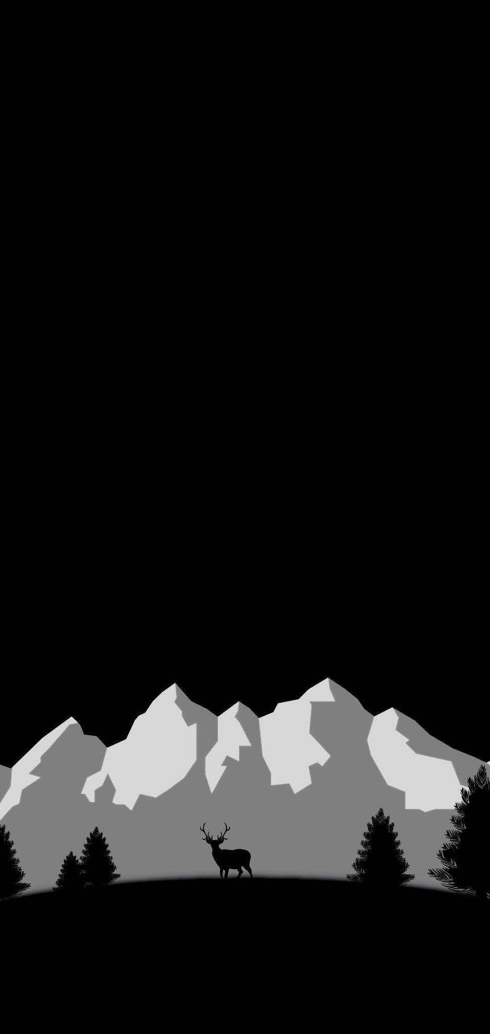 Kunstnerisk Bjerg OLED Telefon Wallpapers