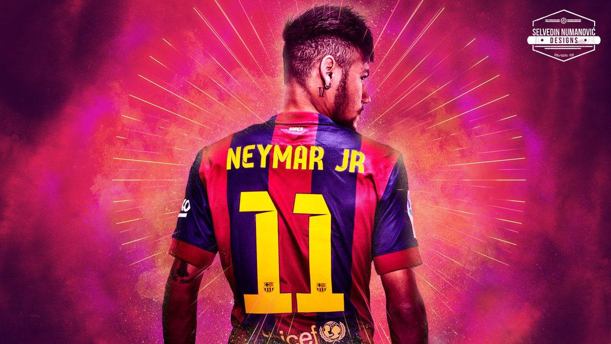 Kunstnerisk Pop-Neymar JR-motiv baggrund. — Neymar Wallpapers