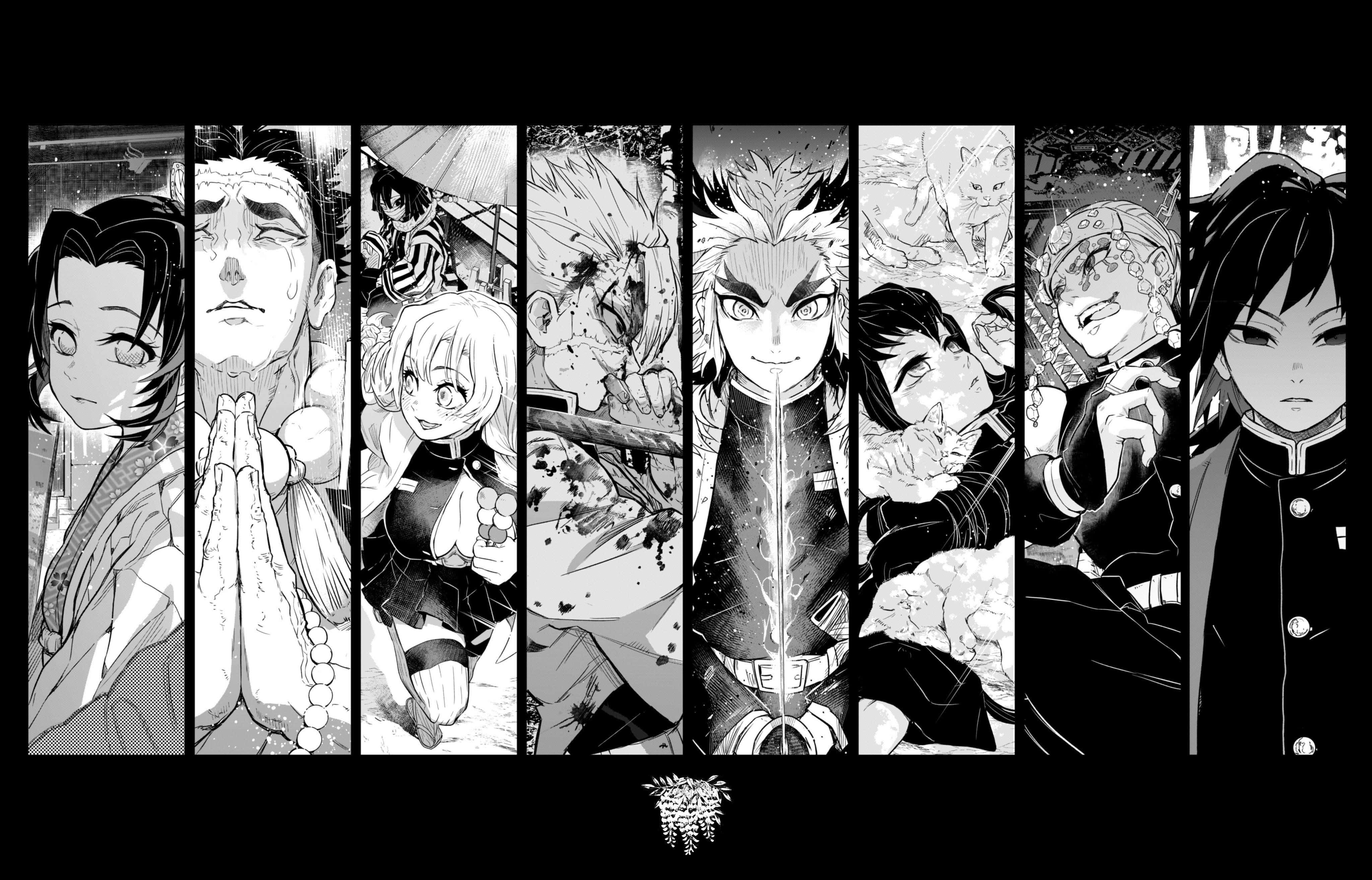 Kunstværk af Demon Slayer Manga Wallpapers