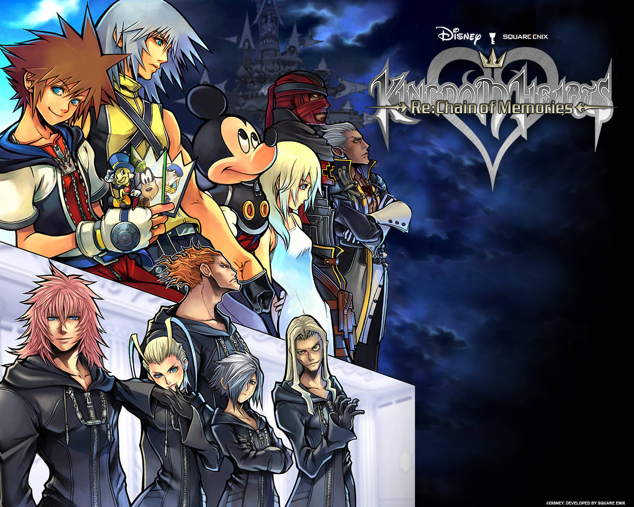 Kunstværk med Kingdom Heart-logo Wallpapers