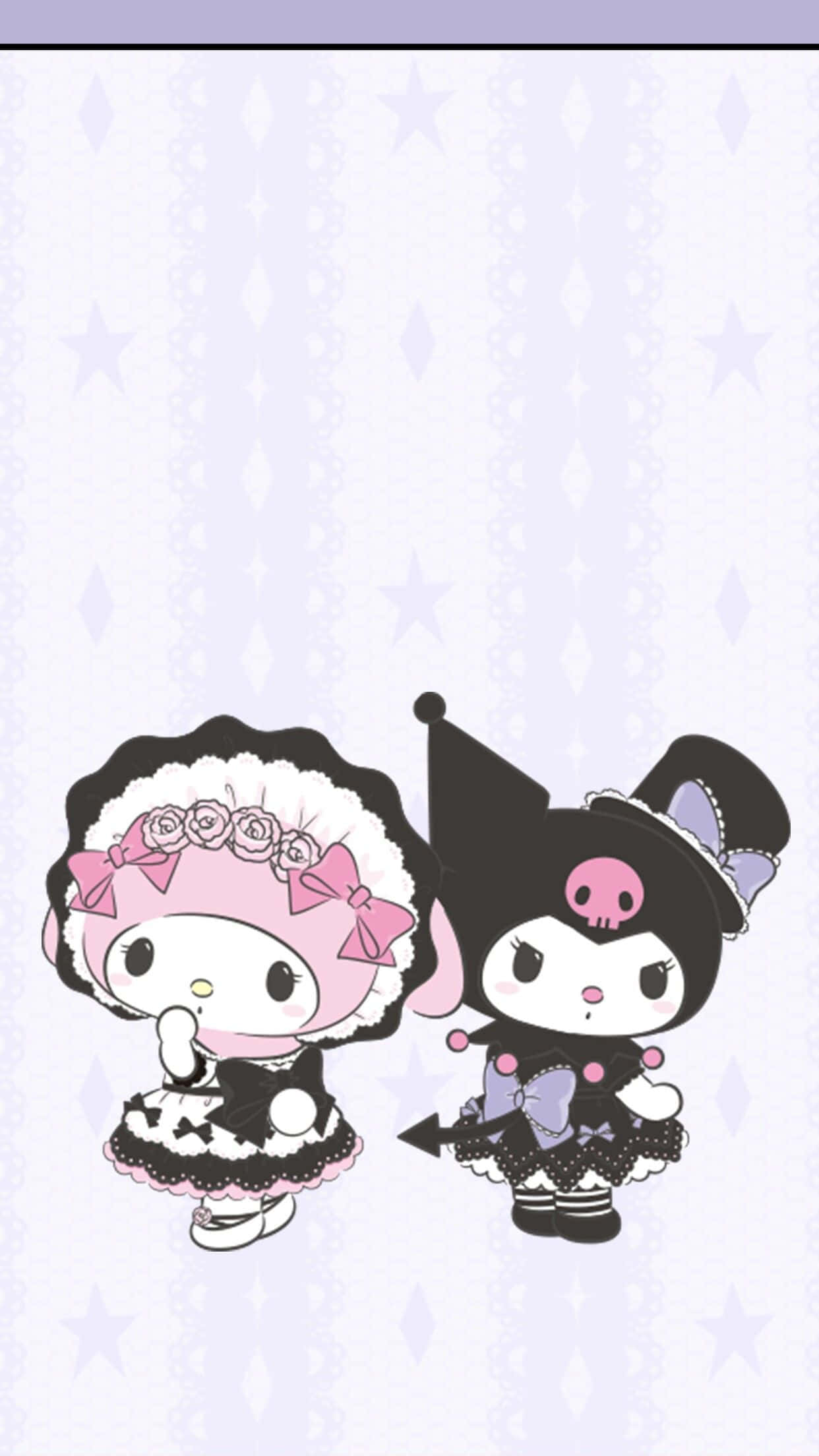 Kuromi iPhone My Melody tøj som stuepige Wallpapers