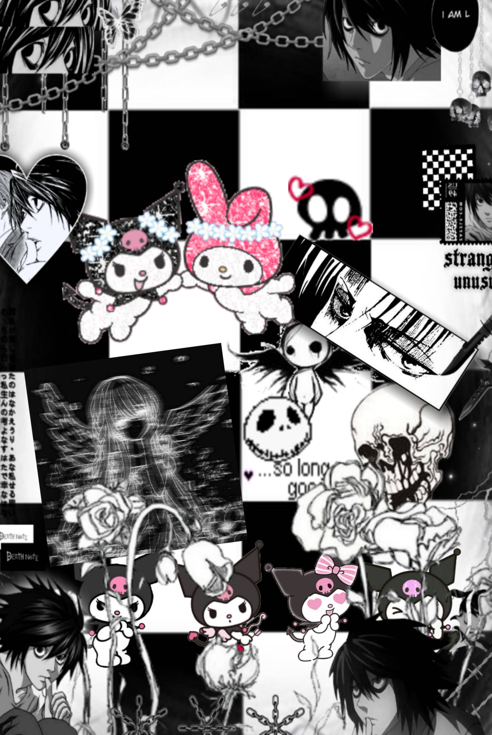 Kuromi og Dark Yagami Alt Æstetik Wallpapers