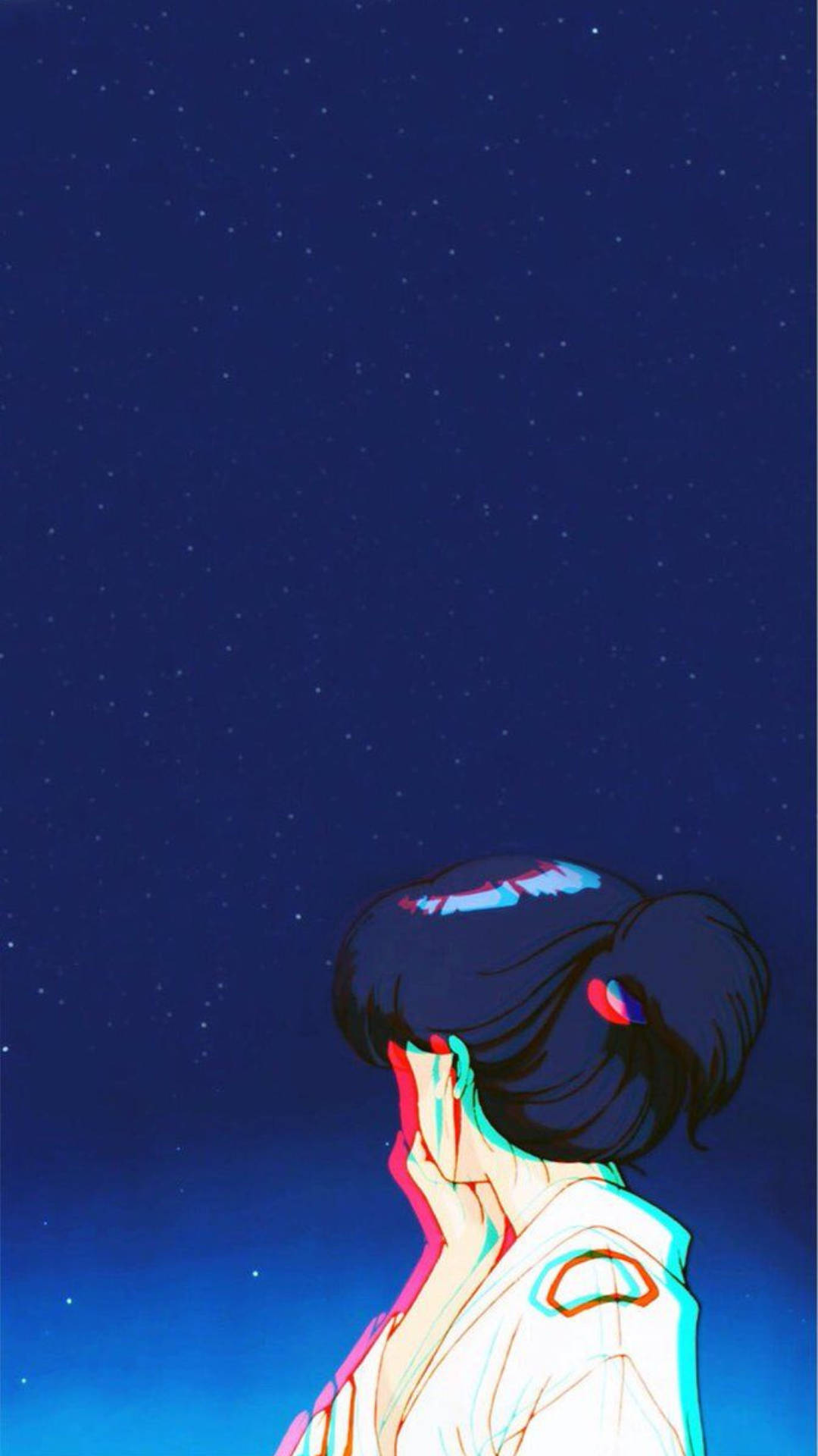 Kvinde i Kimono Retro Anime Æstetik Wallpapers