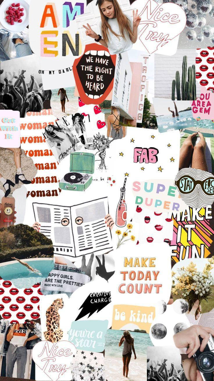 Kvinde æstetisk collage Wallpapers