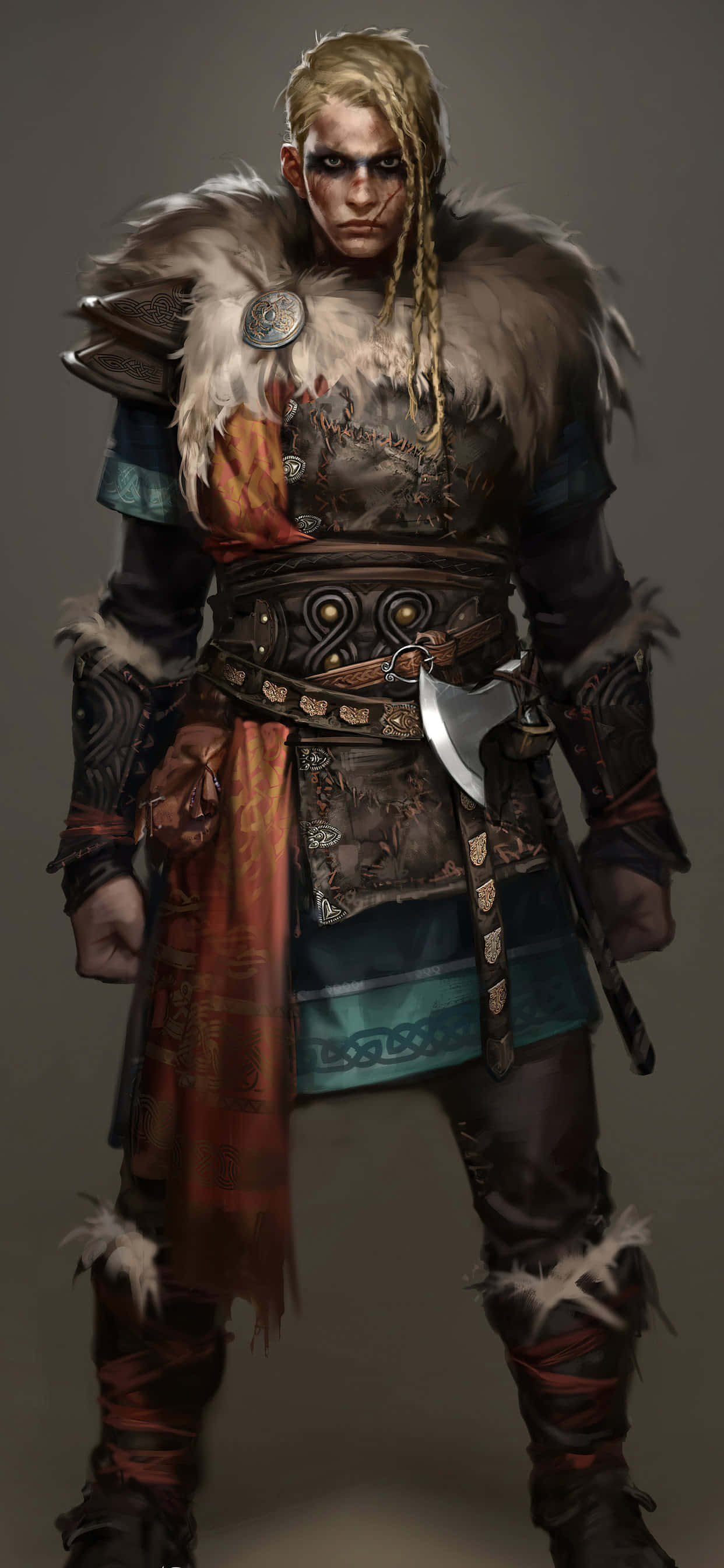 Kvindelig Eivor Varinsdottir iPhone Xs Max Assassin's Creed Valhalla Baggrund Wallpapers