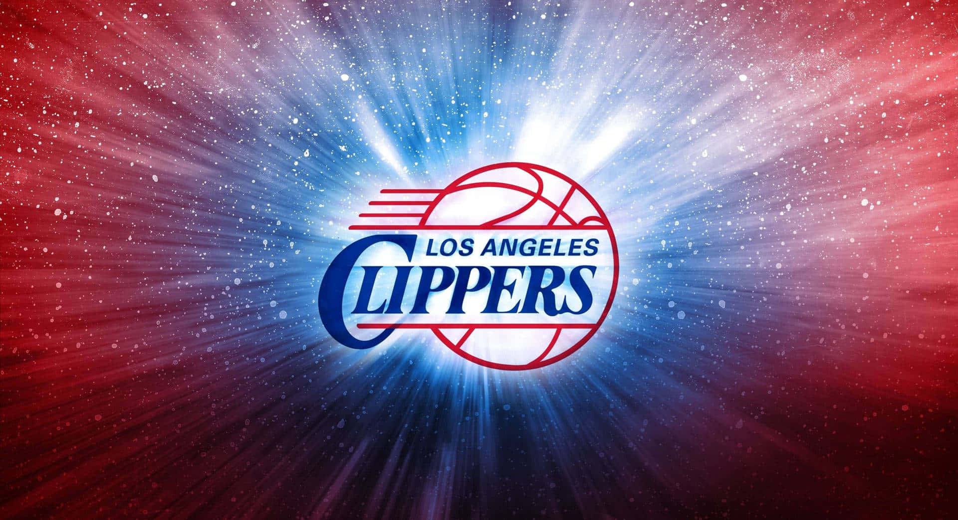 LA Clippers-logo oplyst mod en stjernespækket galakse Wallpapers