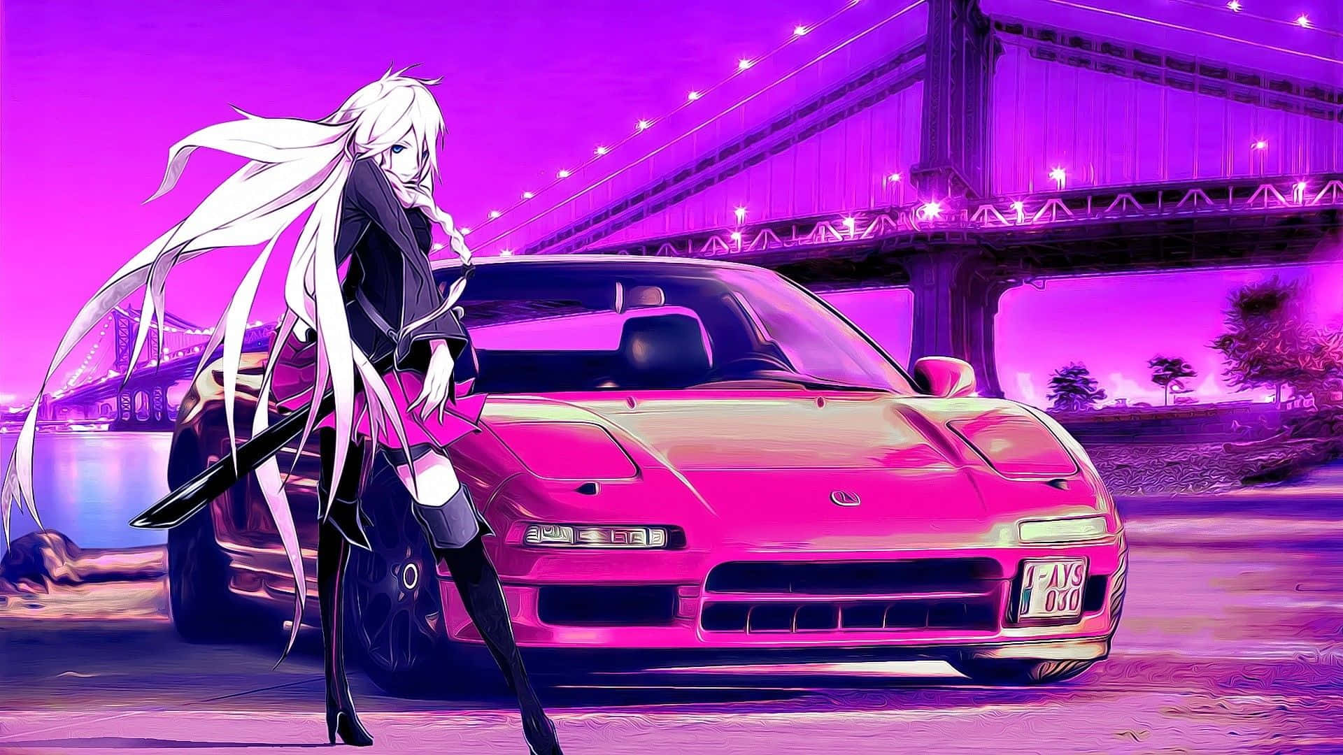 Lad fantasien løbe løbsk, mens du suser forbi i denne anime-bil. Wallpapers