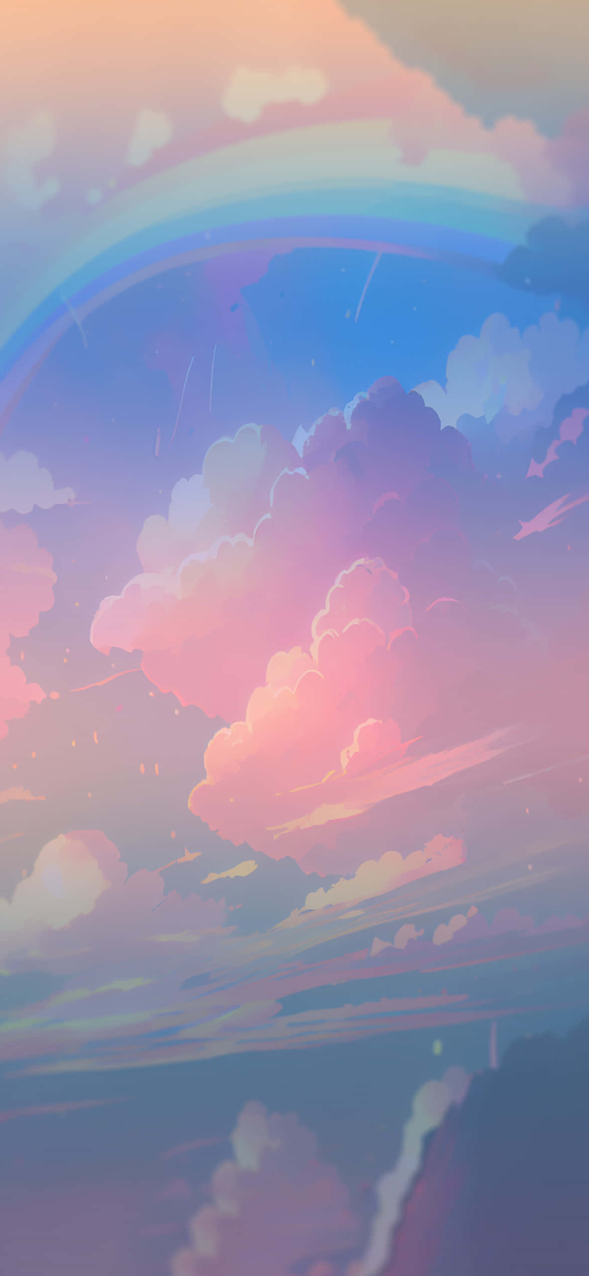 Lad sindet flygte til den rolige skønhed i den blå æstetiske himmel. Wallpapers
