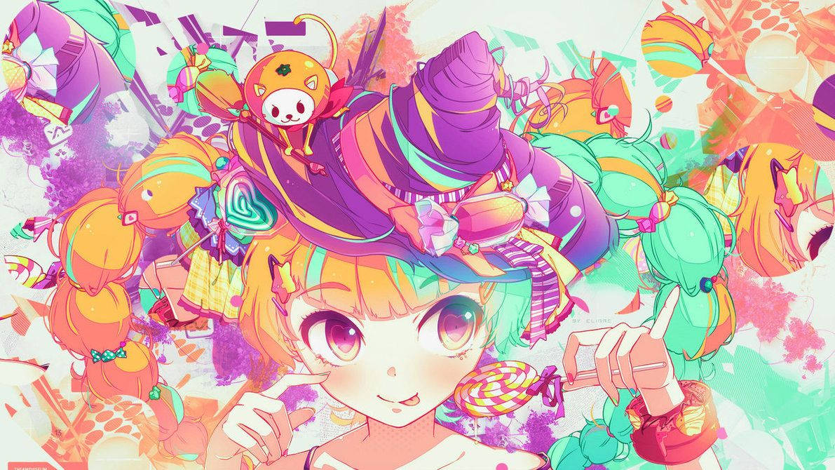 Kawaii-slik med heks og søde sager wallpaper. — Kawaii Wallpapers