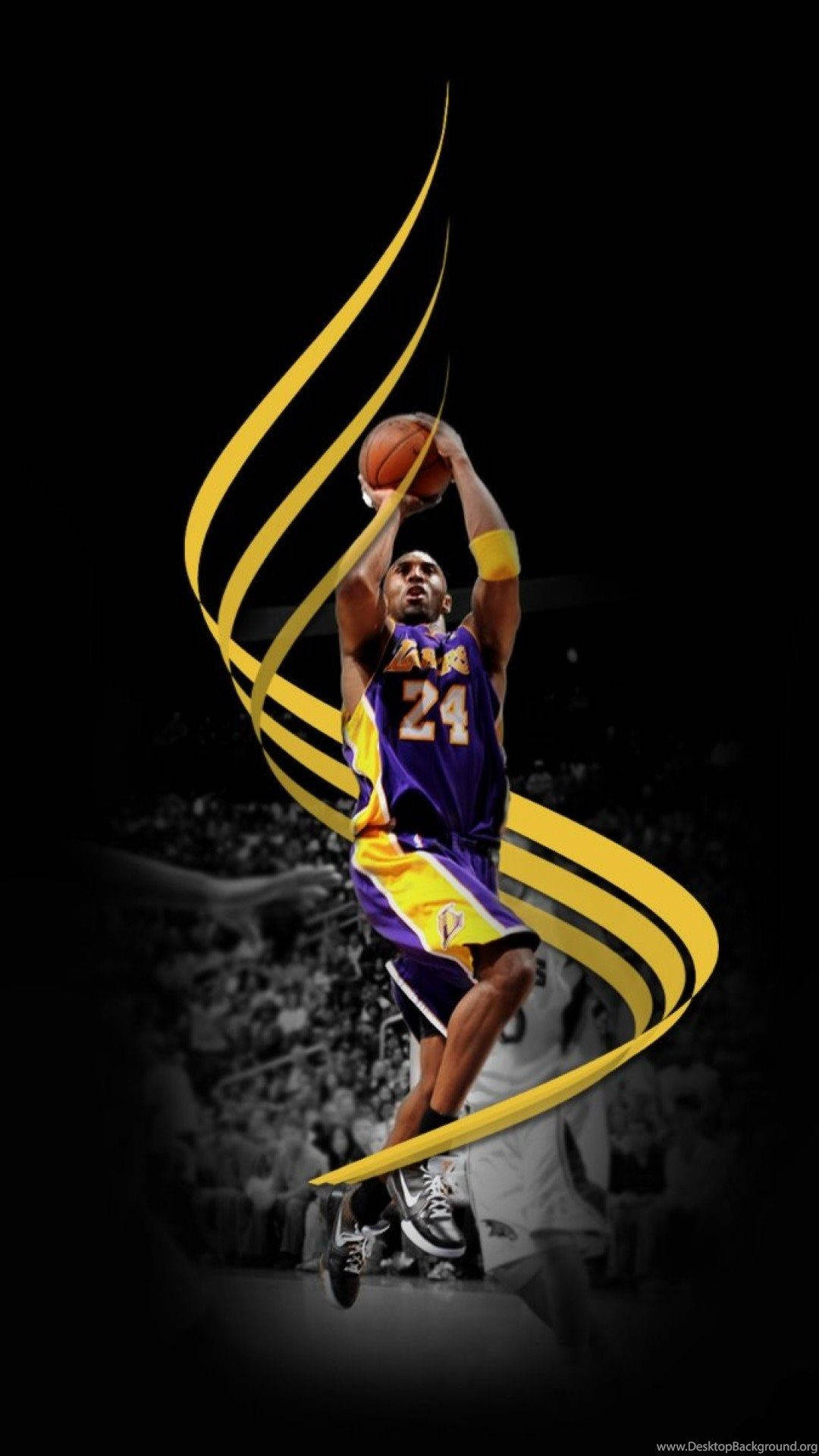 Lakers iPhone med Kobe i skud Wallpapers