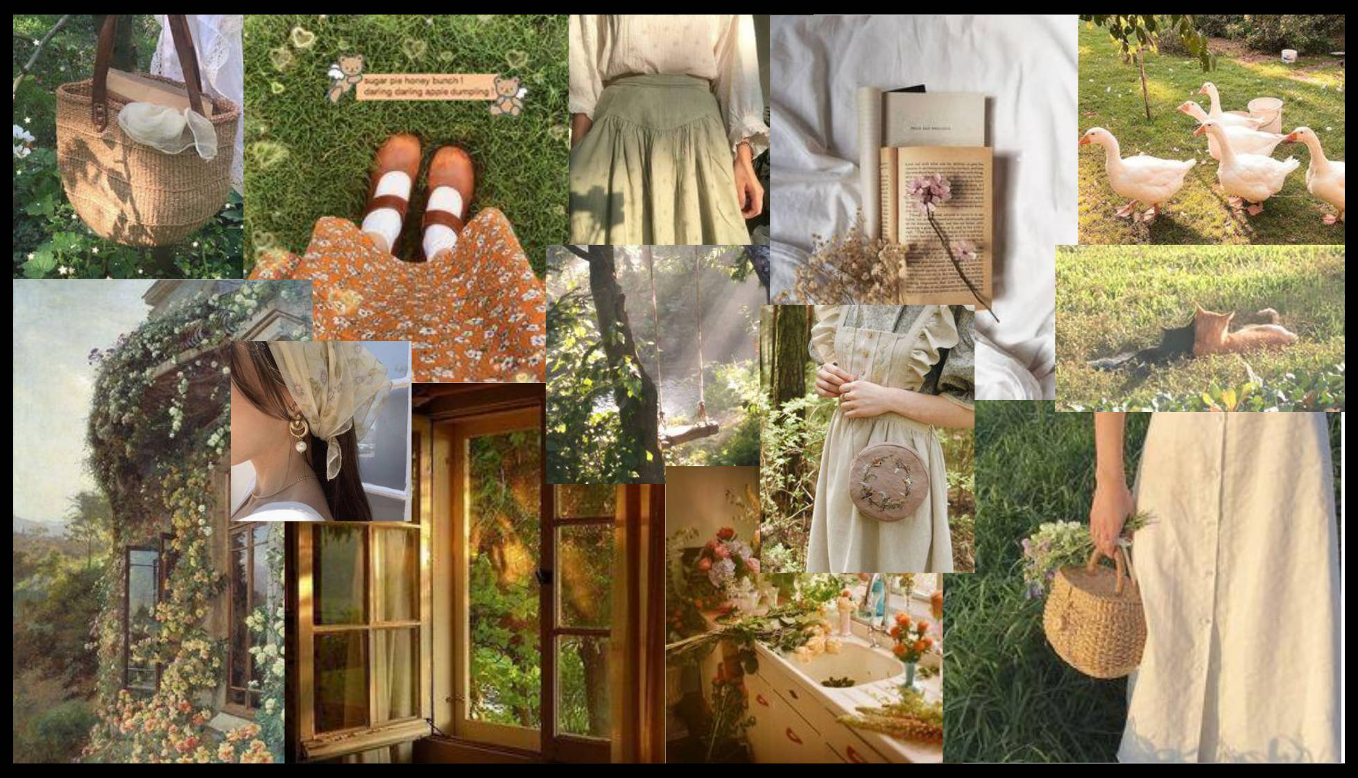 Landliv Cottagecore Skrivebord Wallpapers