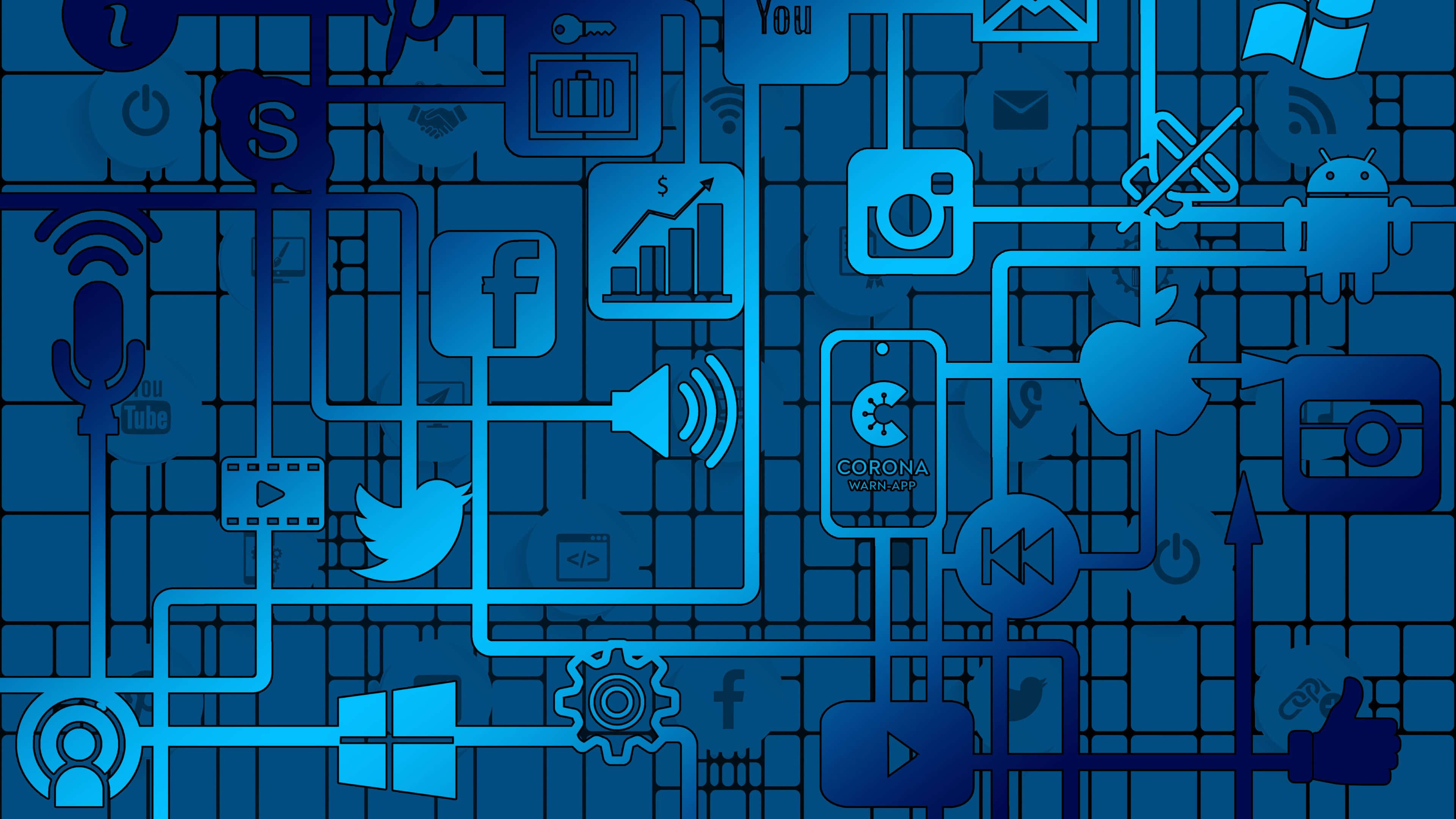 Landskab 4K Sociale Medier Blå Æstetisk Baggrund Wallpapers