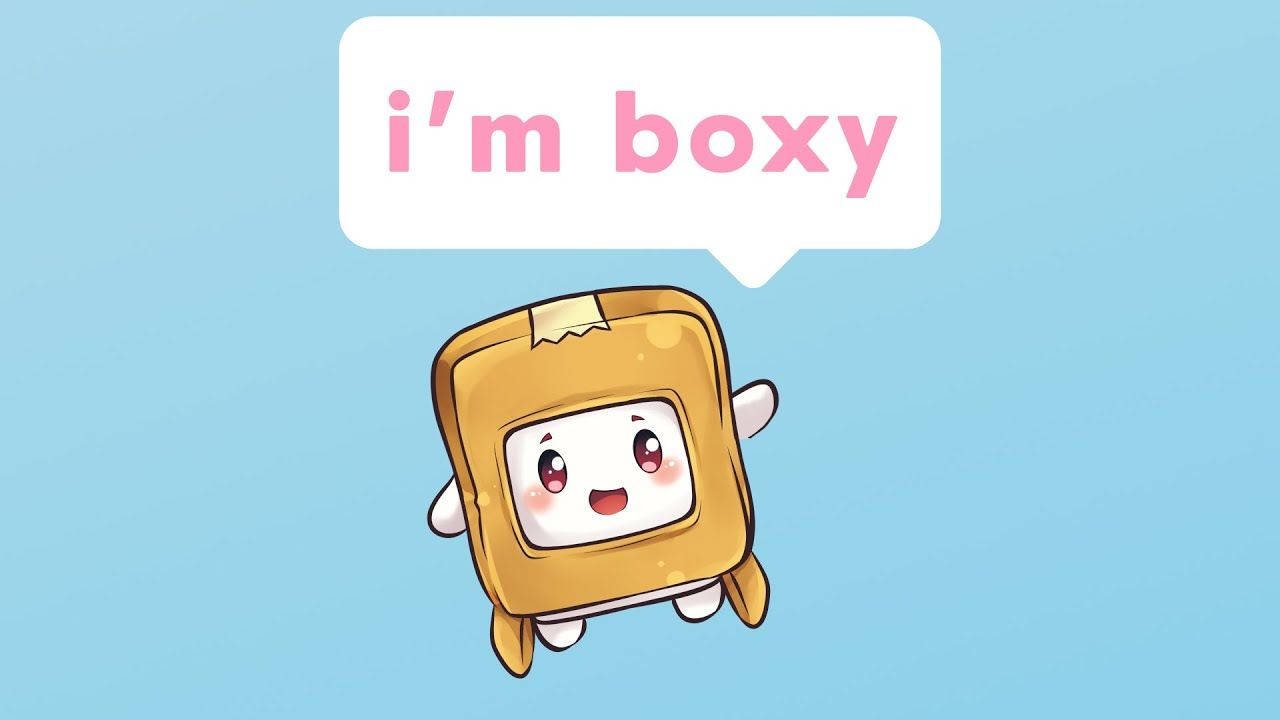 LankyBox Boxy på blå baggrund Wallpapers