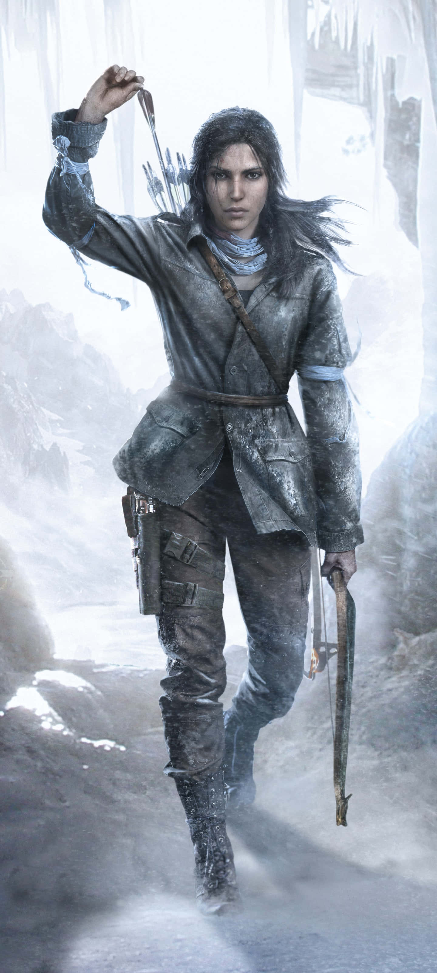 Lara Croft krydser farefulde jungler på jagt efter det reneste bytte på sin iPhone 5s Wallpapers