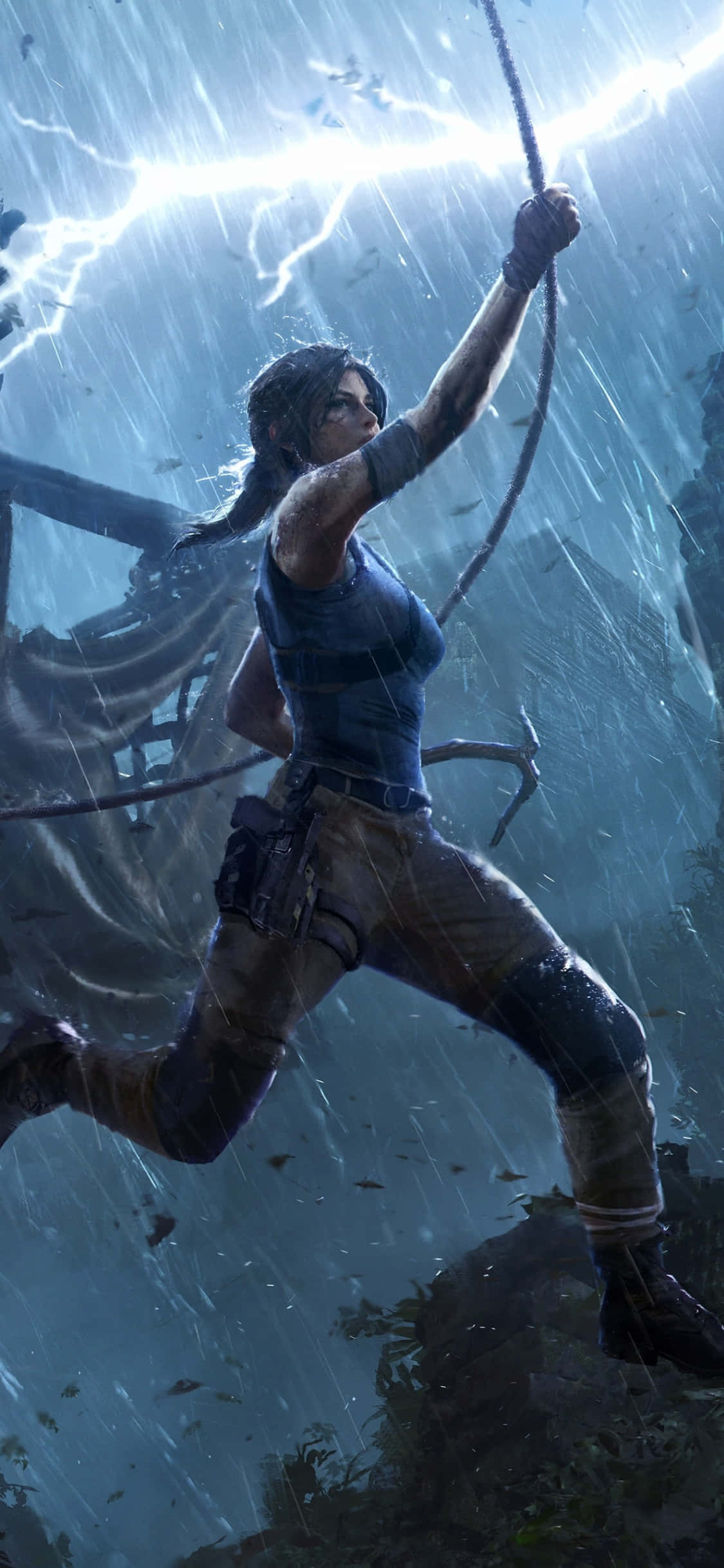Lås op for en skjult verden af eventyr med Pixel 3 Shadow Of The Tomb Raider. Wallpapers