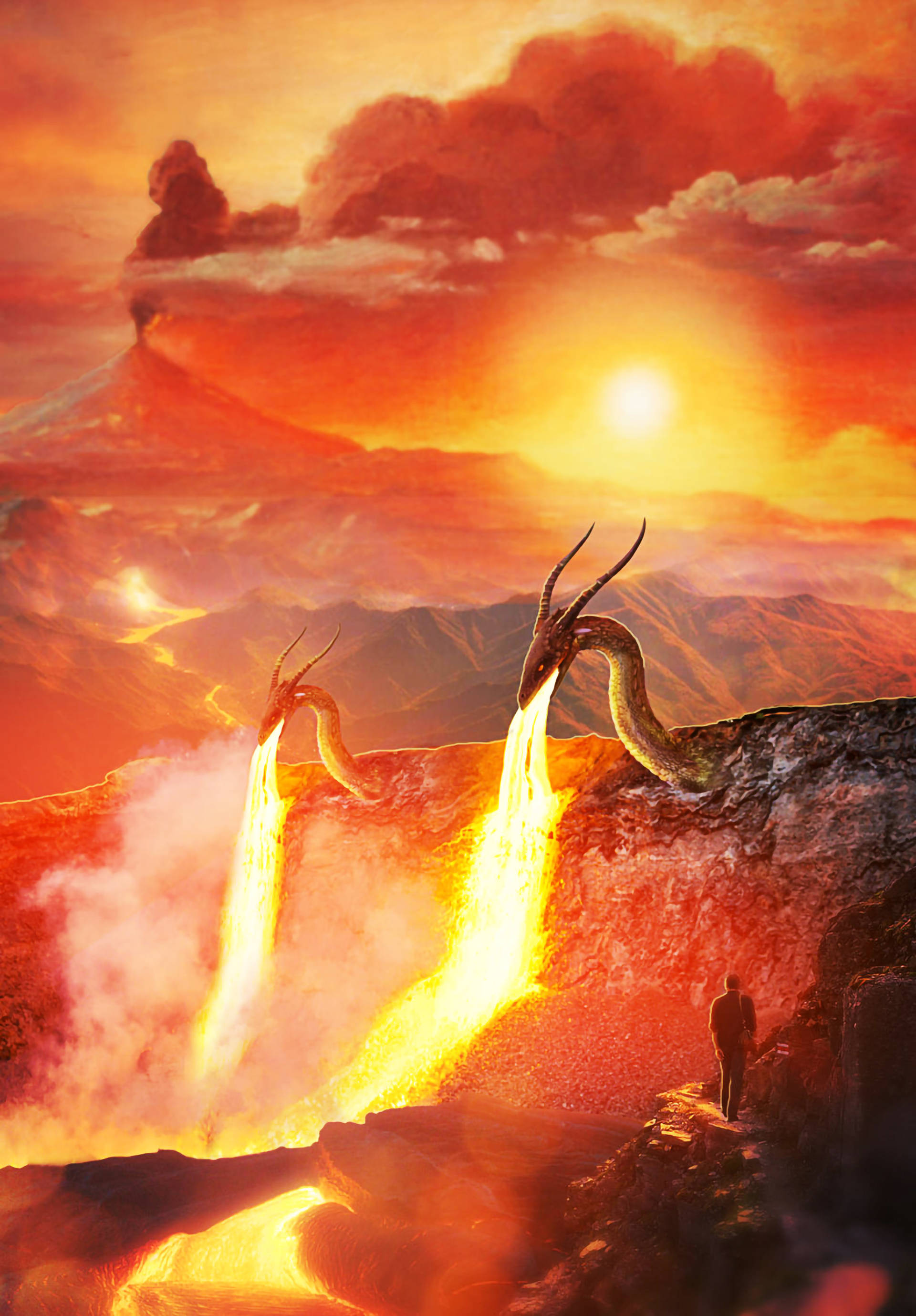 Lavadrage bjergfald Wallpapers