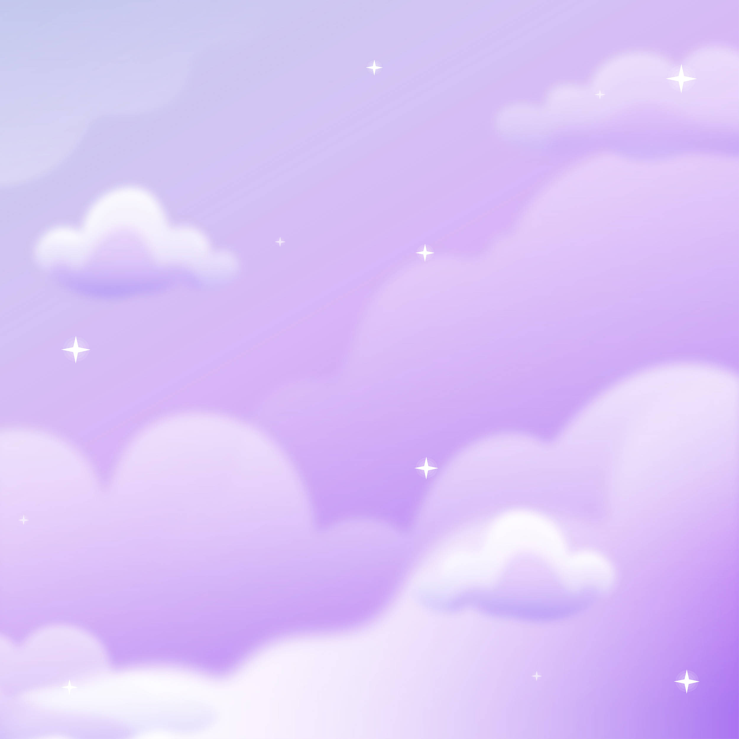 Lavendel Pastel Galakse Med Skyer Wallpapers