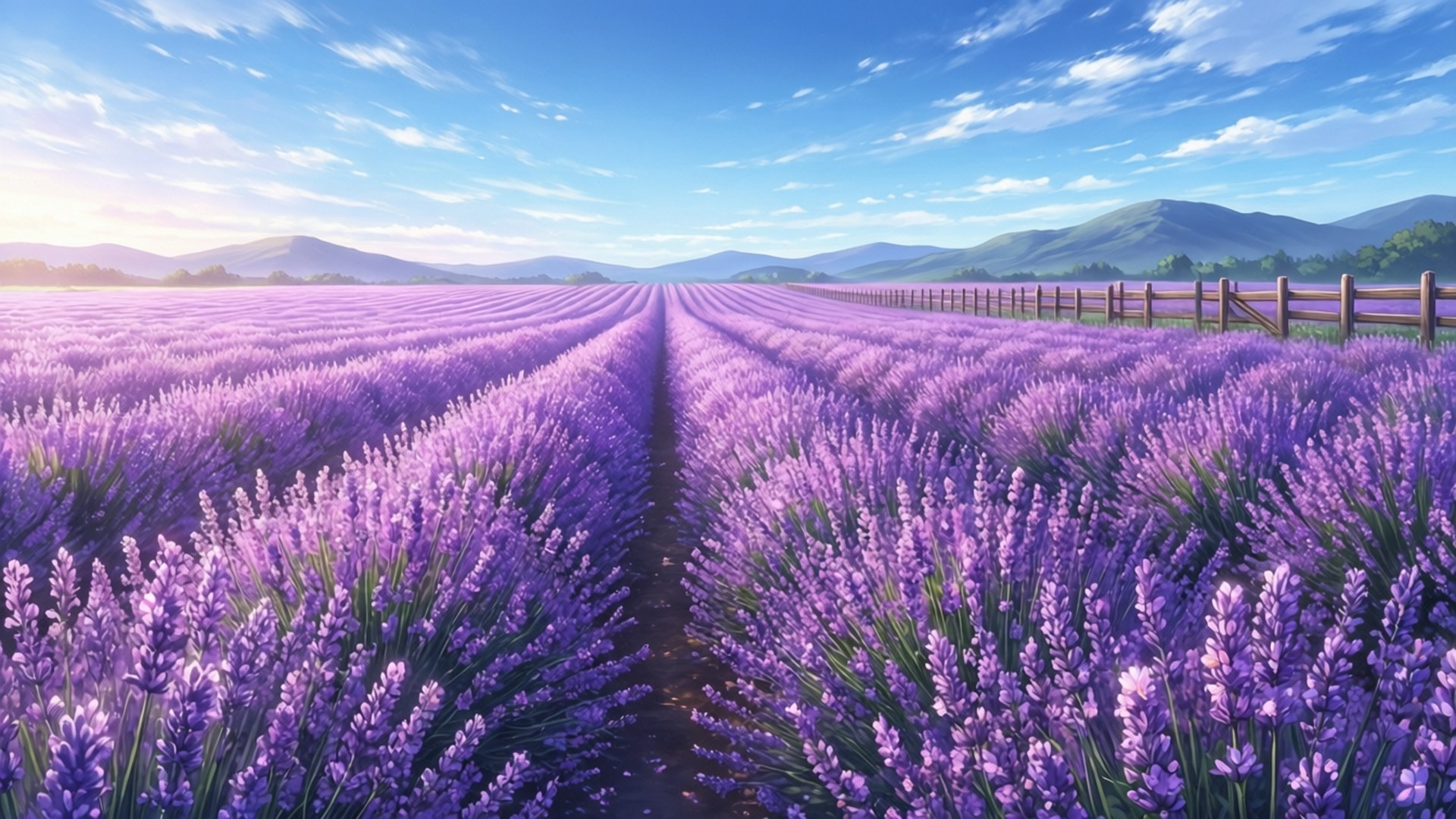 Lavendelmarker for evigt Wallpapers