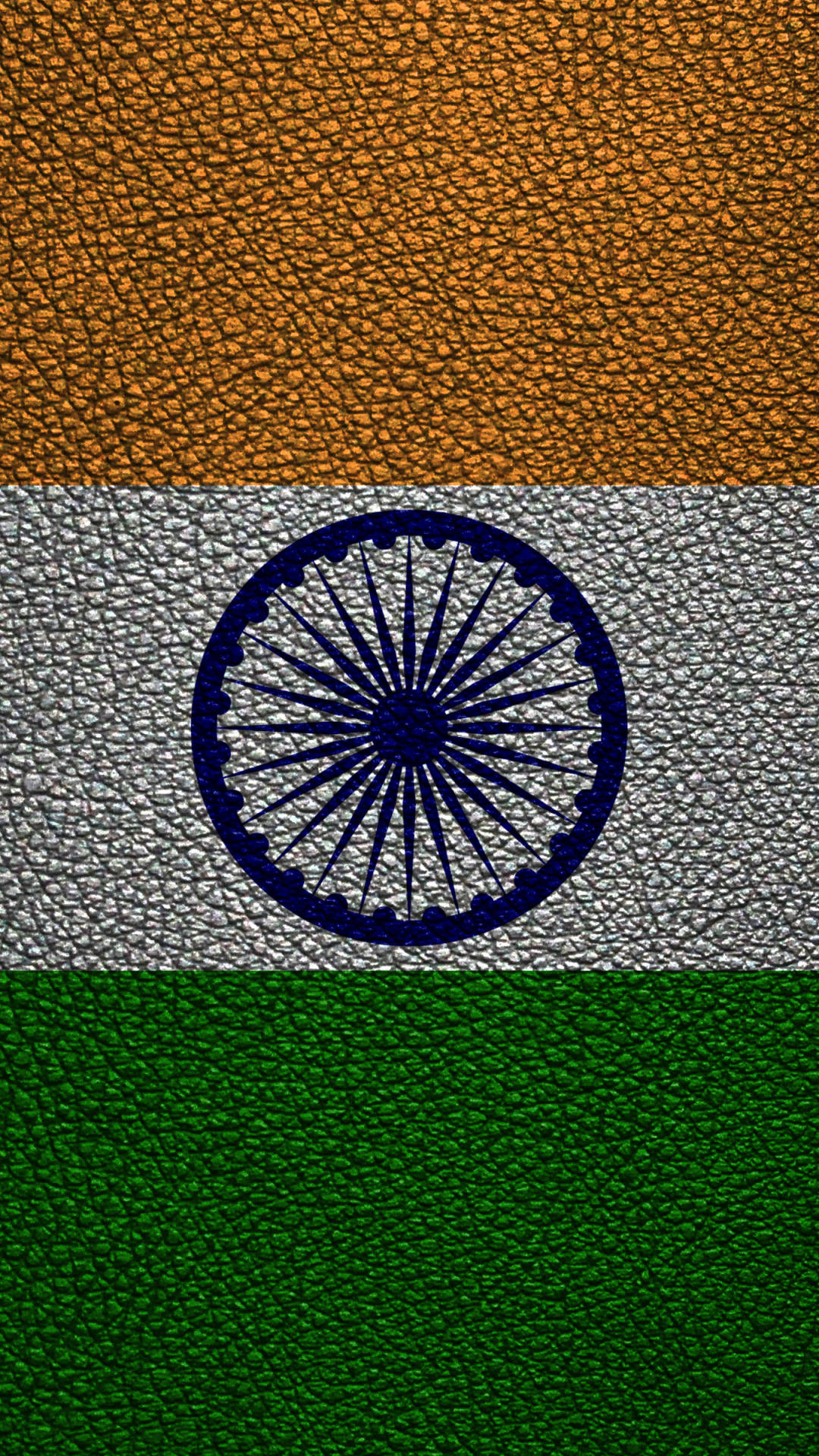 Lædertekstur Indisk Flag Mobil Wallpapers
