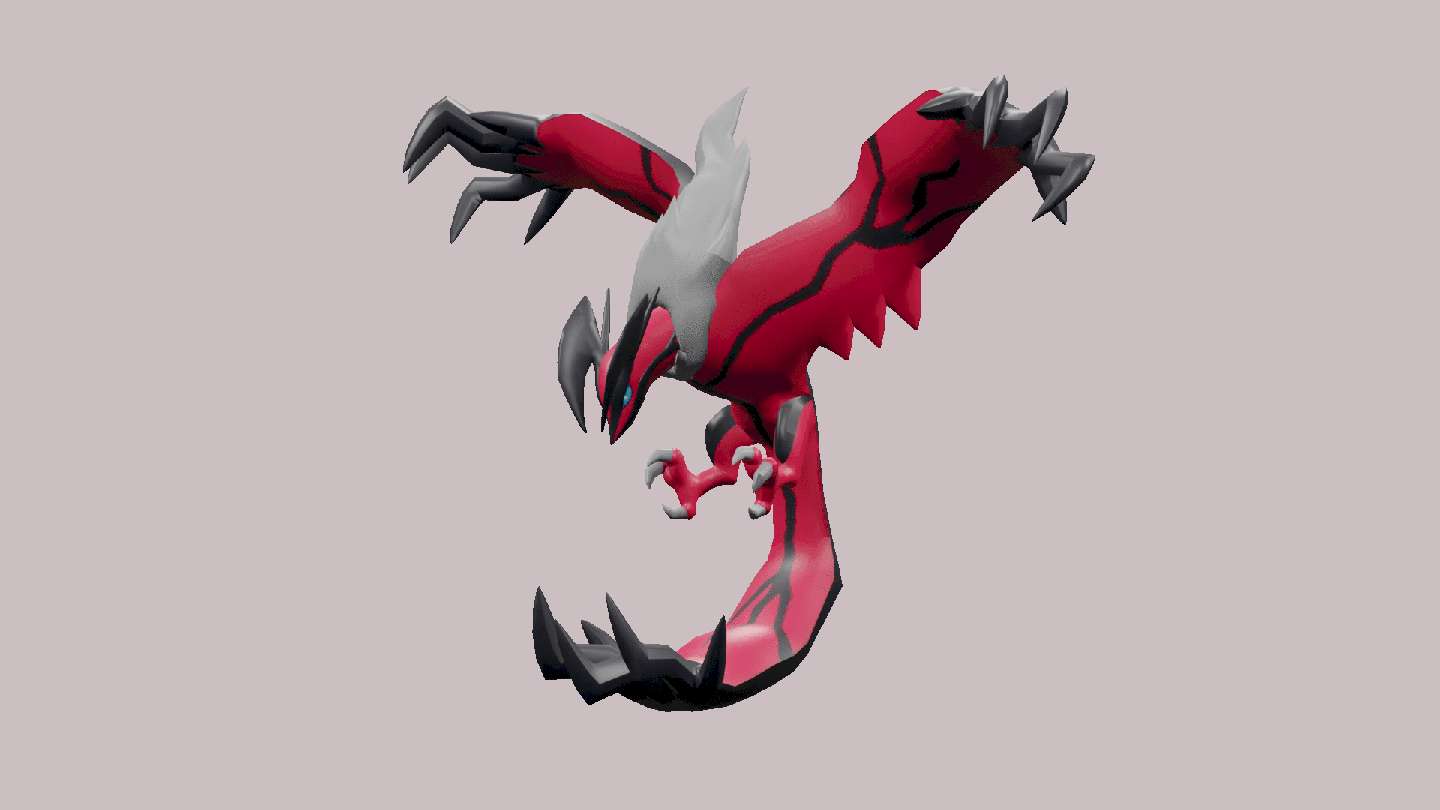 Legendarisk Pokemon Yveltal på hvid baggrund Wallpapers