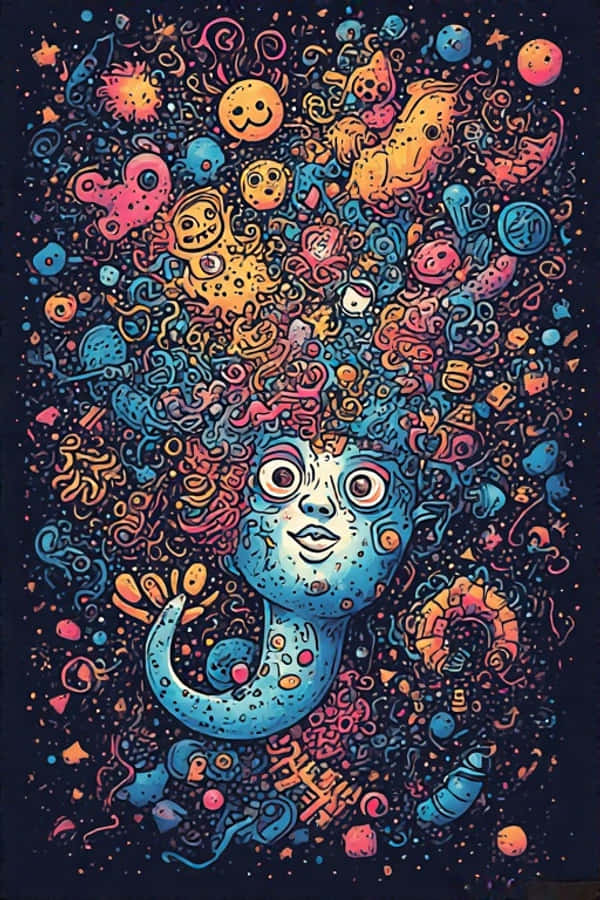 Legesyg Doodle Kunst Baggrund Quirky Kreativitet i 8K Wallpapers