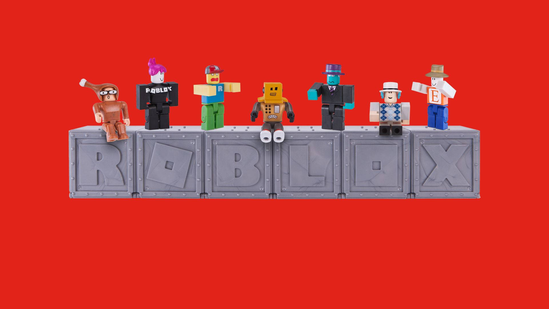 Fantastisk HD-baggrundsbillede af Lego-avatar i Roblox-spillet. — Roblox Wallpapers