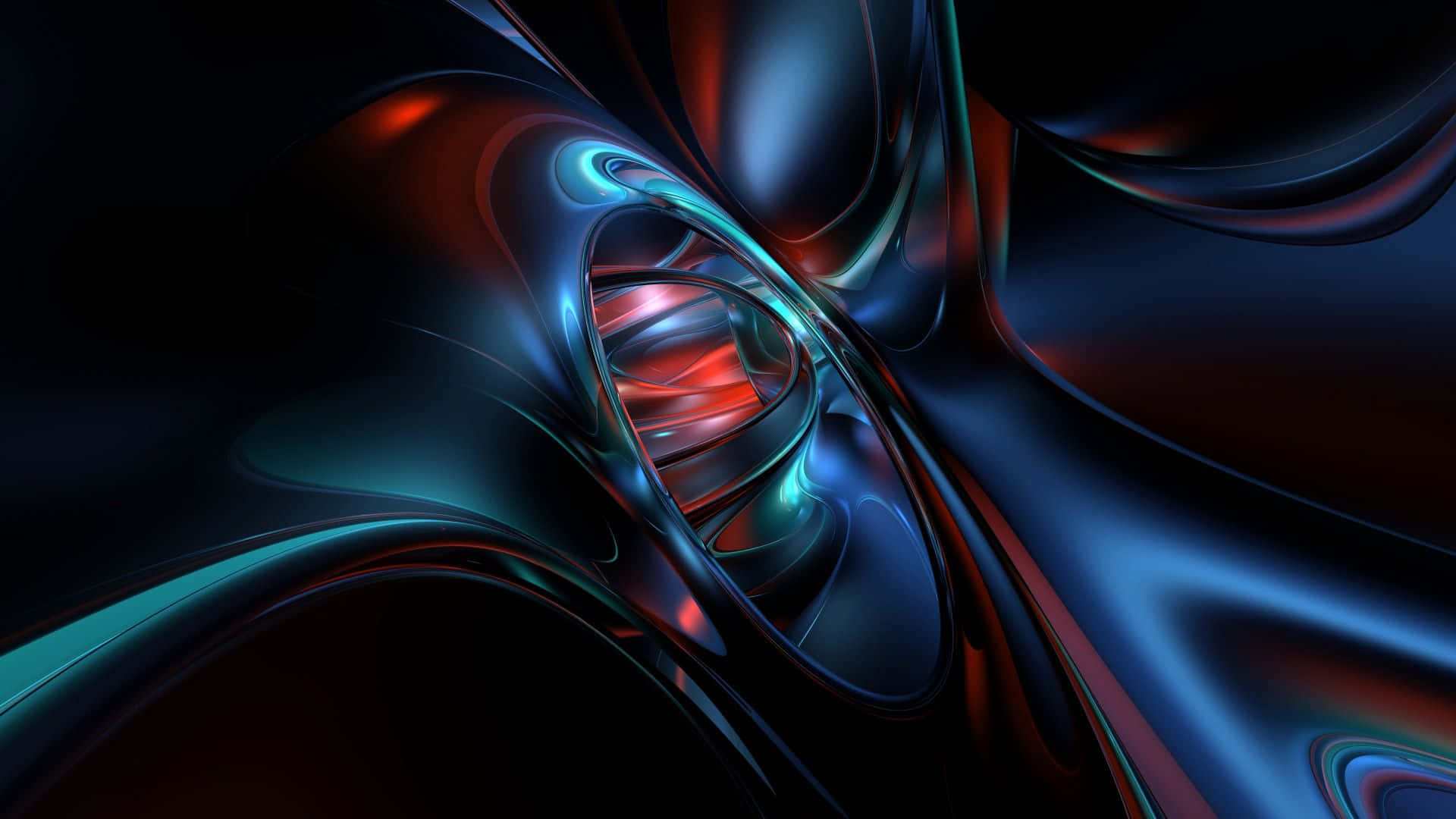 Levende fusion af blå og rød Wallpapers