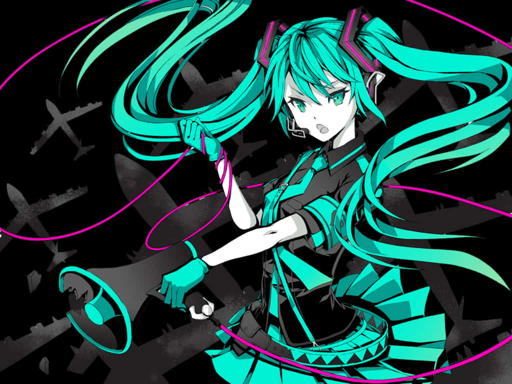 Levende Hatsune Miku Kunstværk Wallpapers