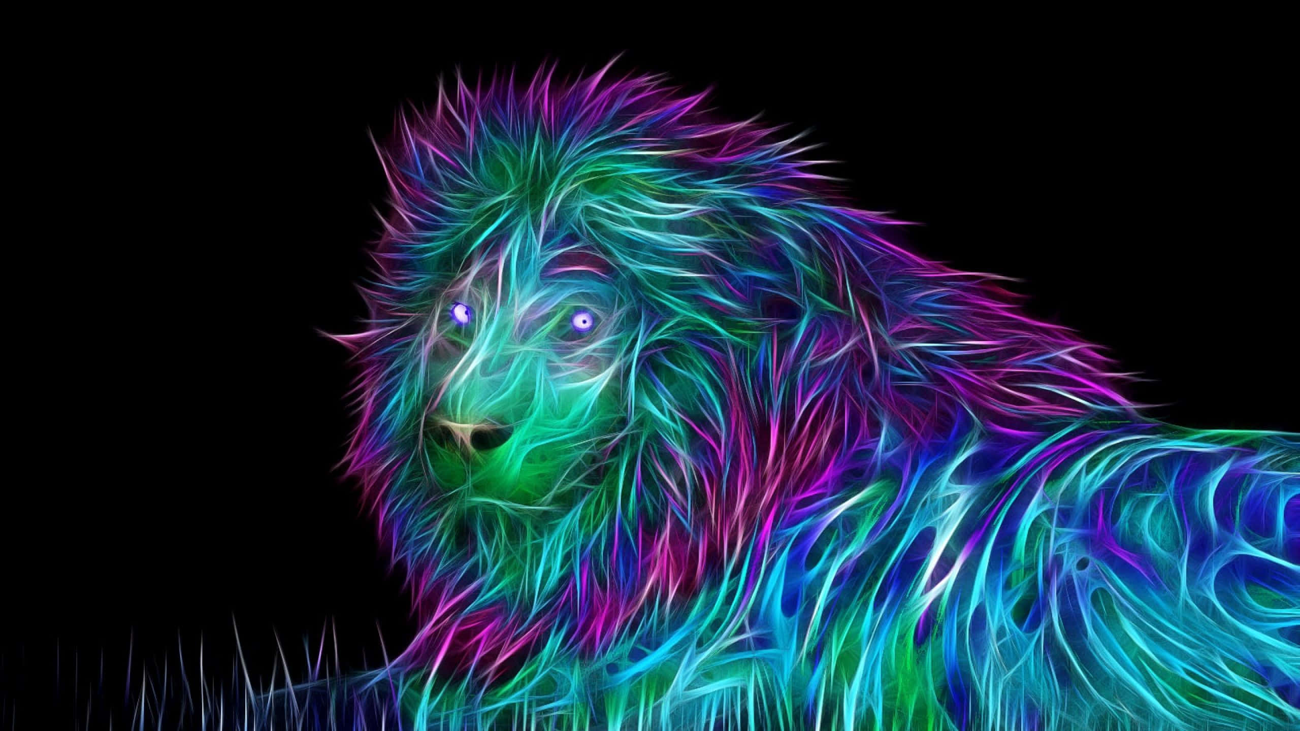 Levende neon-dyr kunstværk Wallpapers