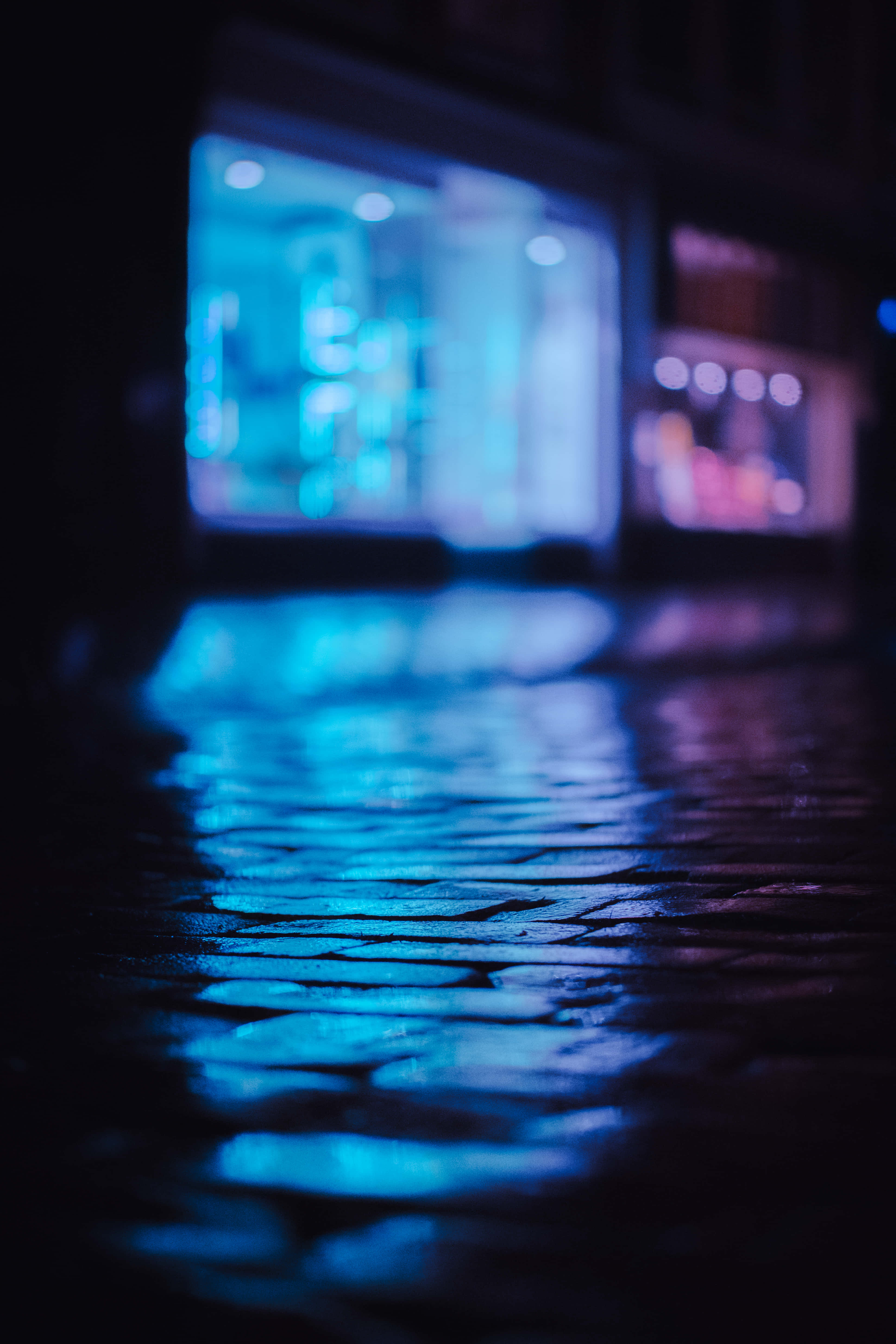 Levende Neonblå Baggrund Wallpapers